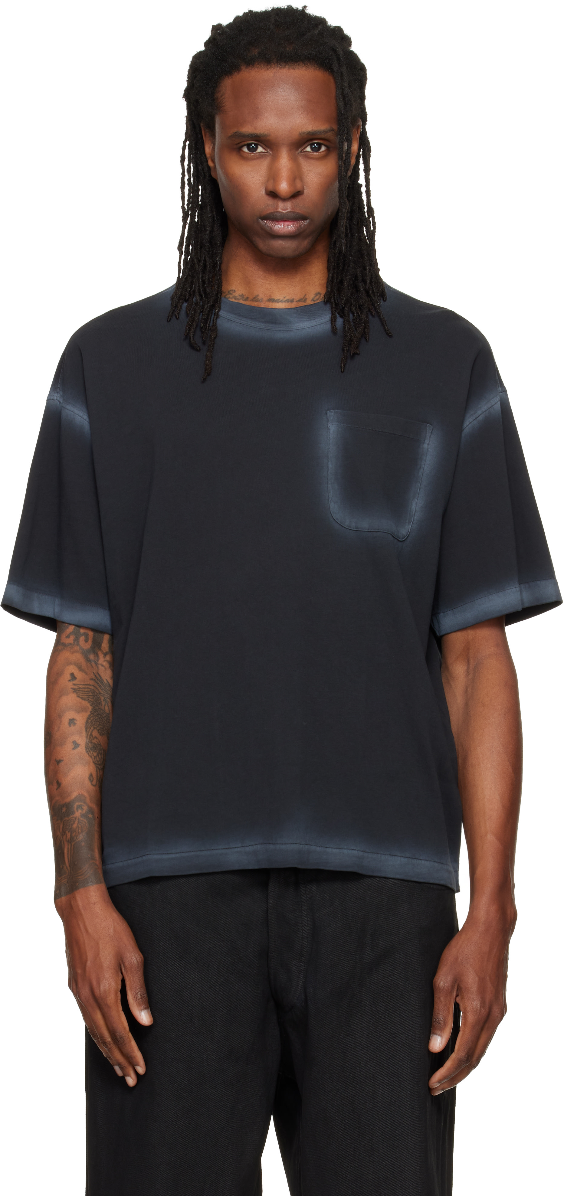 YMC - ブラック Triple ポケットTシャツ