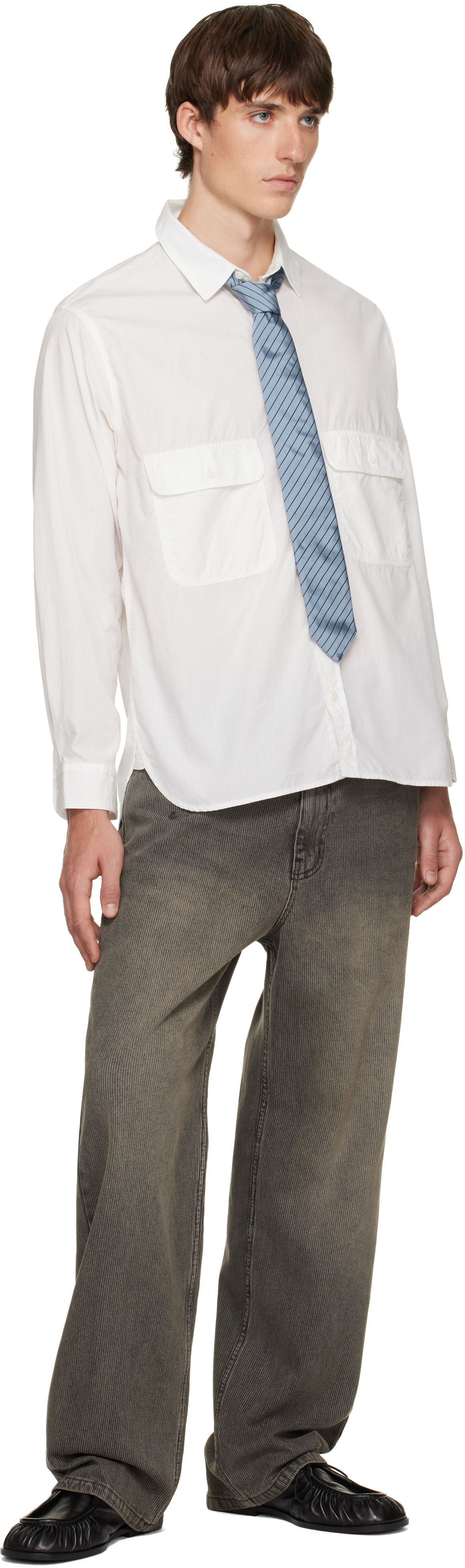 Carter Young - SSENSE Exclusive Blue Silk Tie