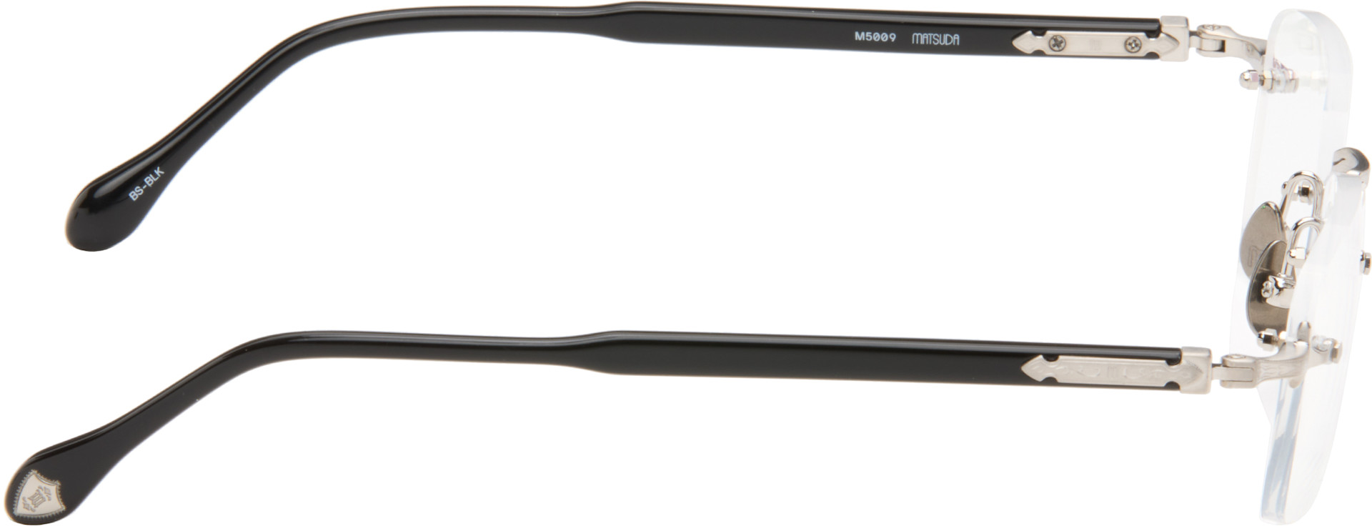 Matsuda: Silver & Black M5009 Glasses | SSENSE Canada