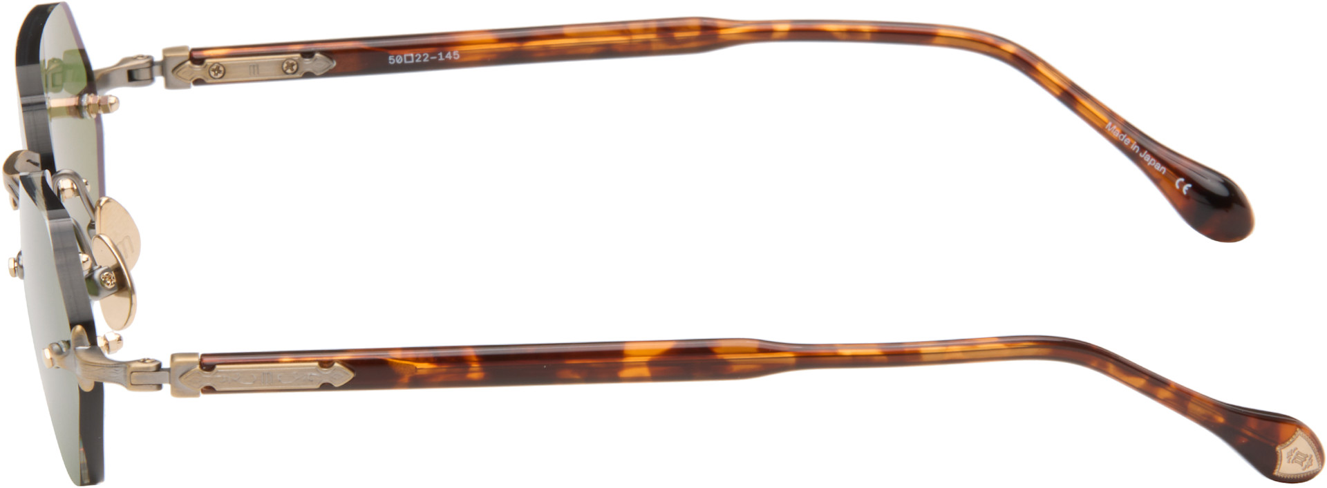 NEW MATSUDA M2011 SUNGLASSES Caramel Brown Matsuda - M5011 Rimless Hexagonal Sunglasses | Handmade in Japan main image 4