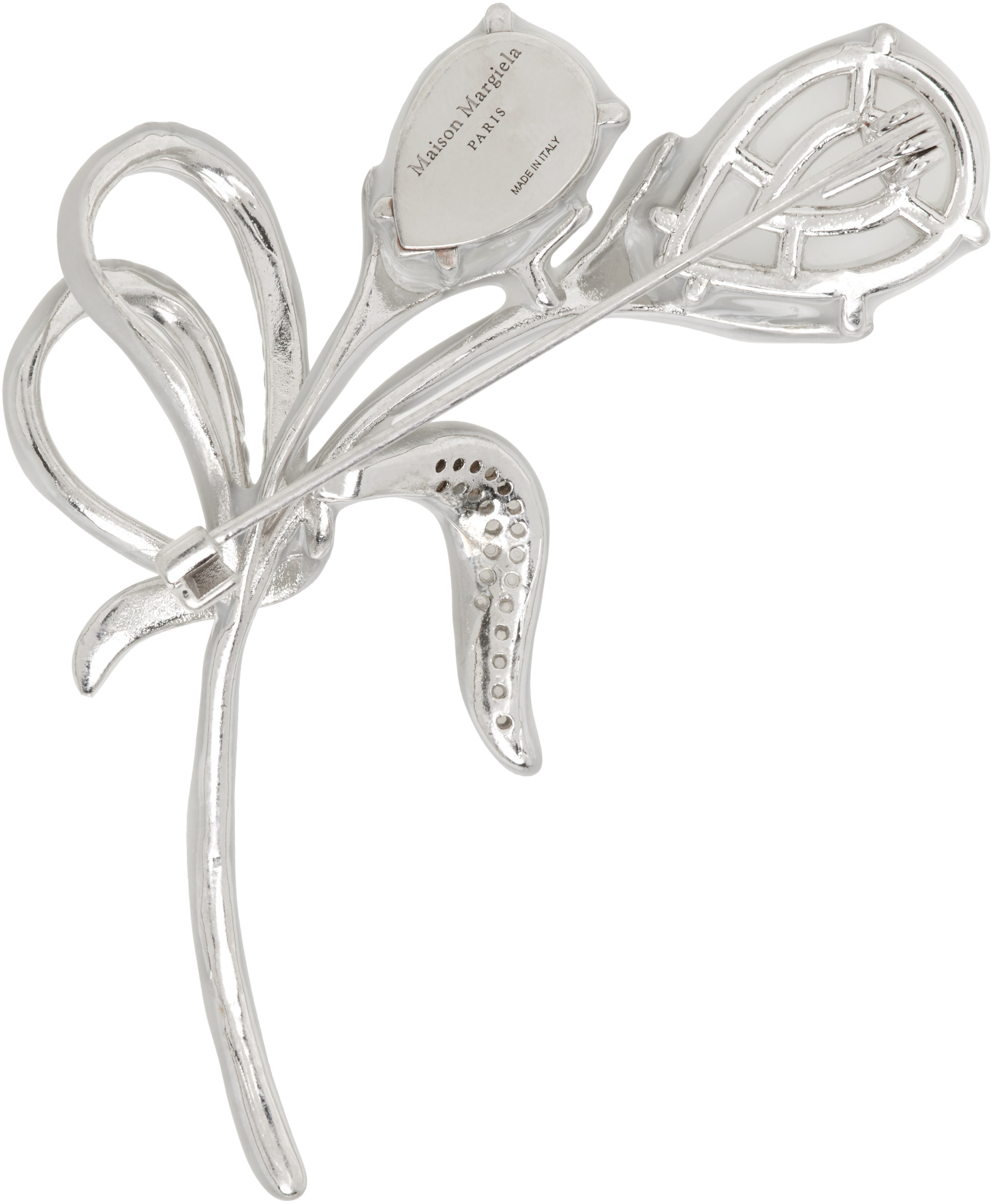 Maison Margiela　ブローチ Maison Margiela: Antiqued Wax Floral ブローチ | SSENSE 日本