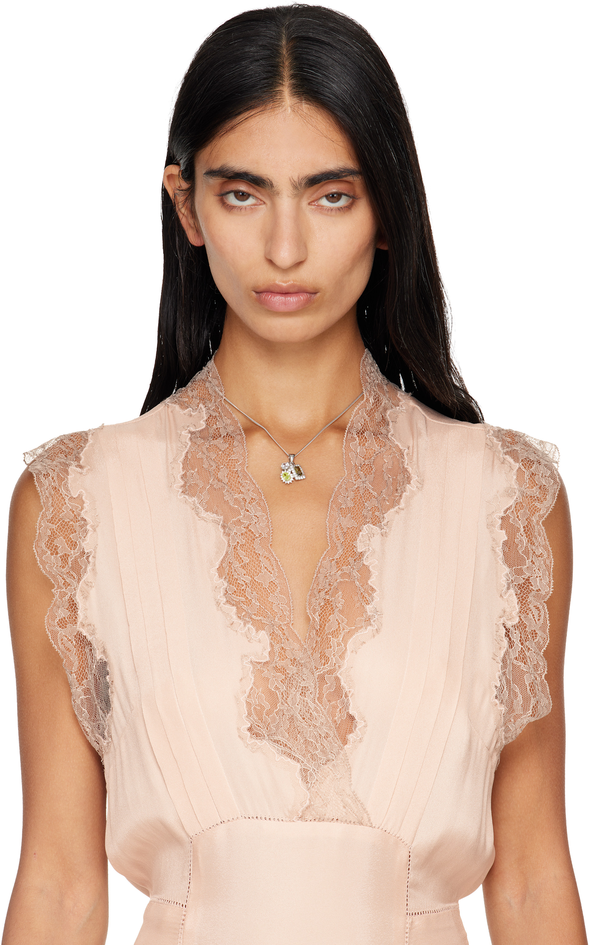 Maison Margiela - Collier à pendentif à cristaux