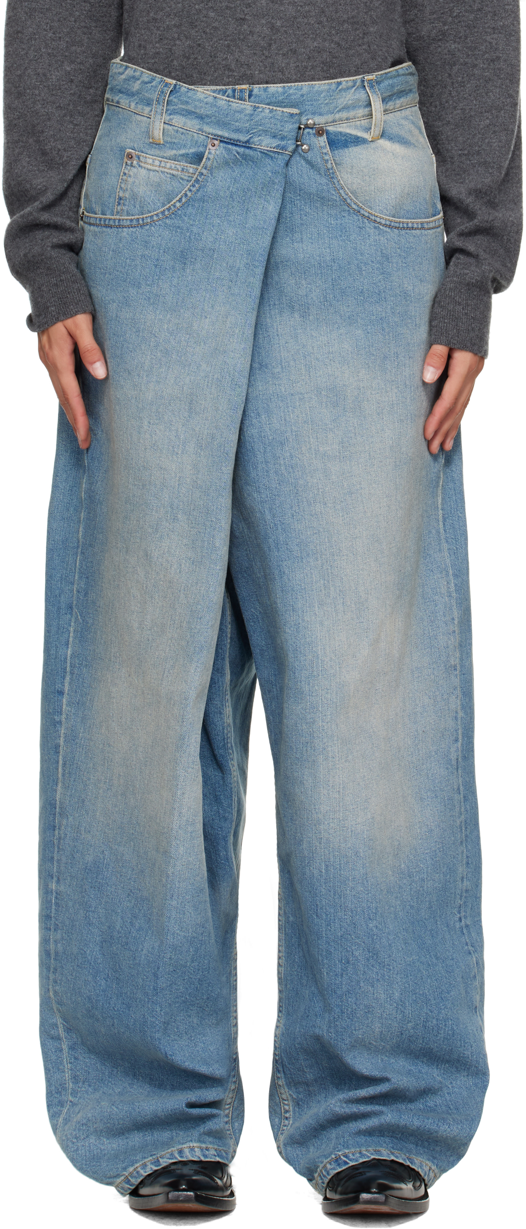 Maison Margiela - Jean bleu à assemblage portefeuille