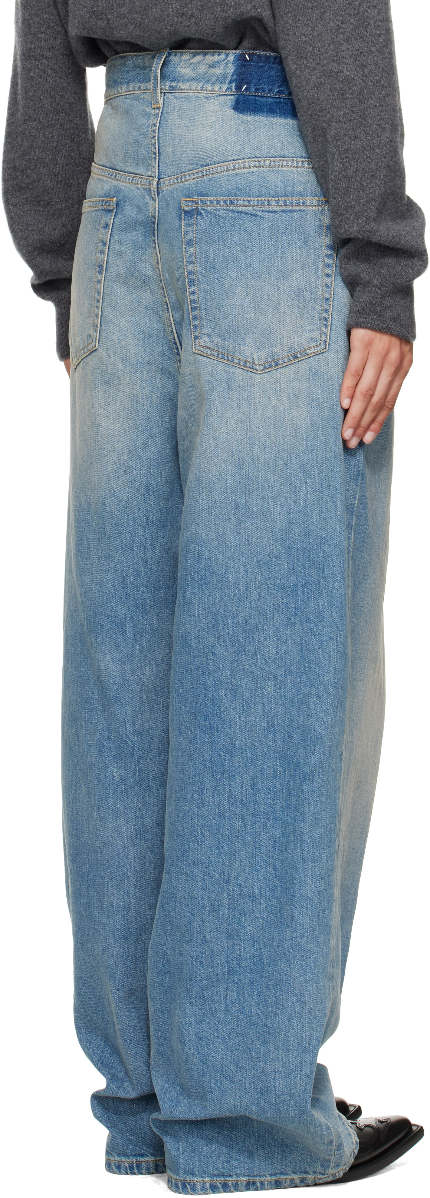 Maison Margiela - Jean bleu à assemblage portefeuille