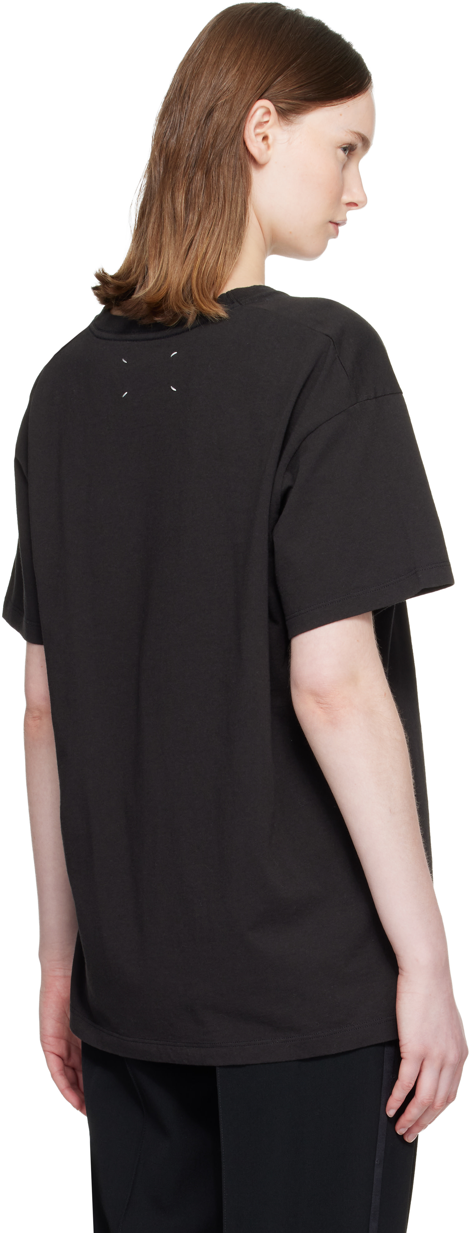 Maison Margiela: Black Numbers Regular T-shirt | SSENSE