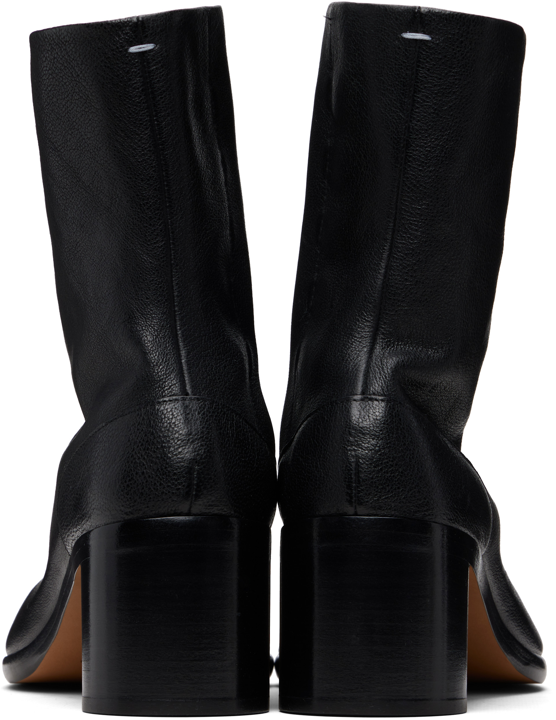 Maison Margiela: Black Tabi Ankle Boots | SSENSE Canada
