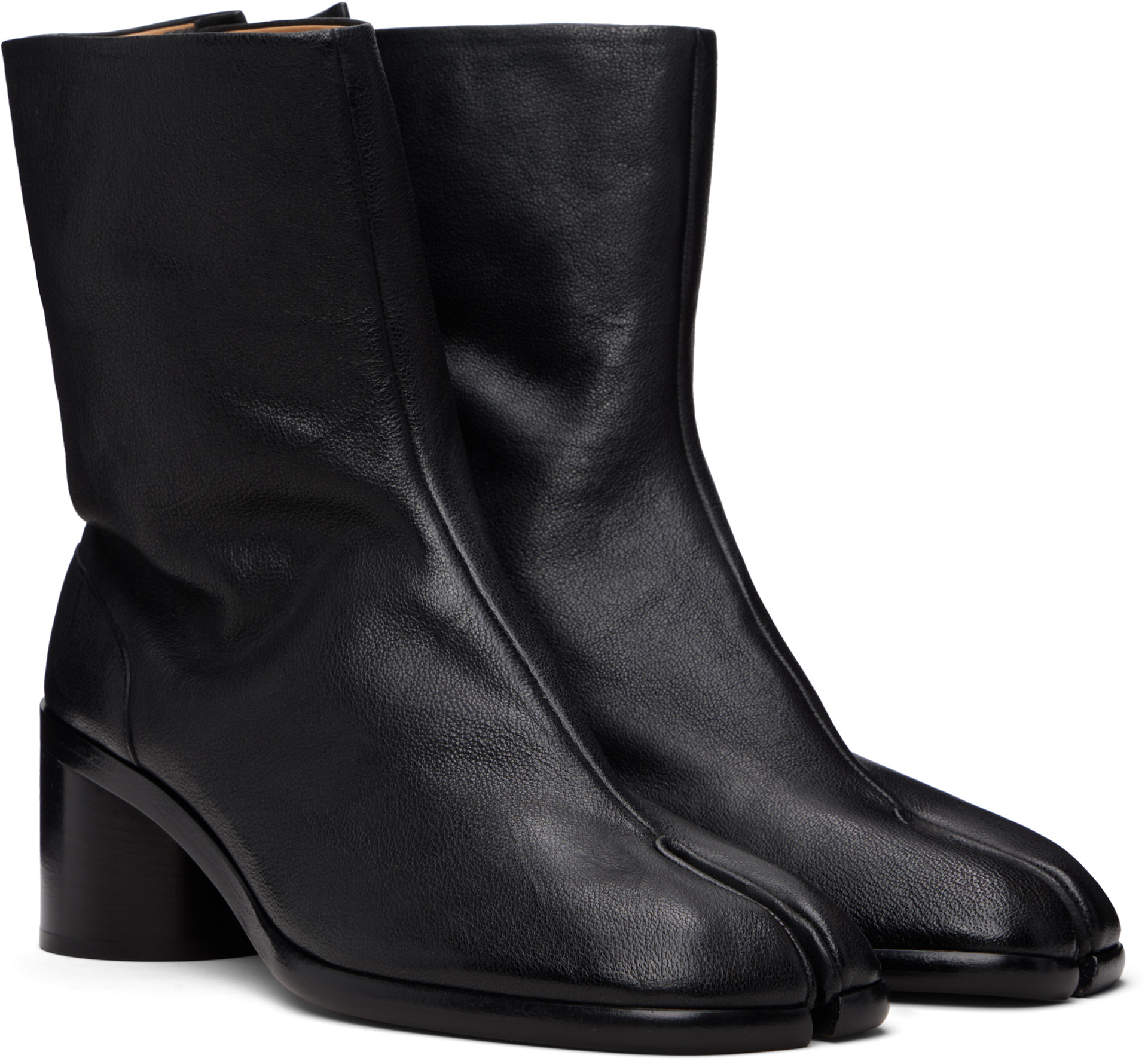Maison Margiela - Bottines noires à bout Tabi