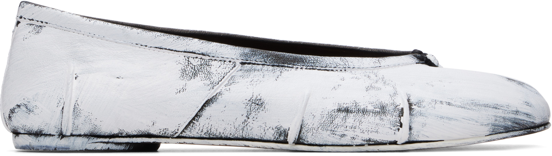 Maison Margiela - Ballerines blanches à bout Tabi