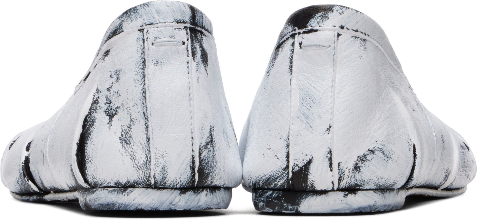 Maison Margiela - Ballerines blanches à bout Tabi