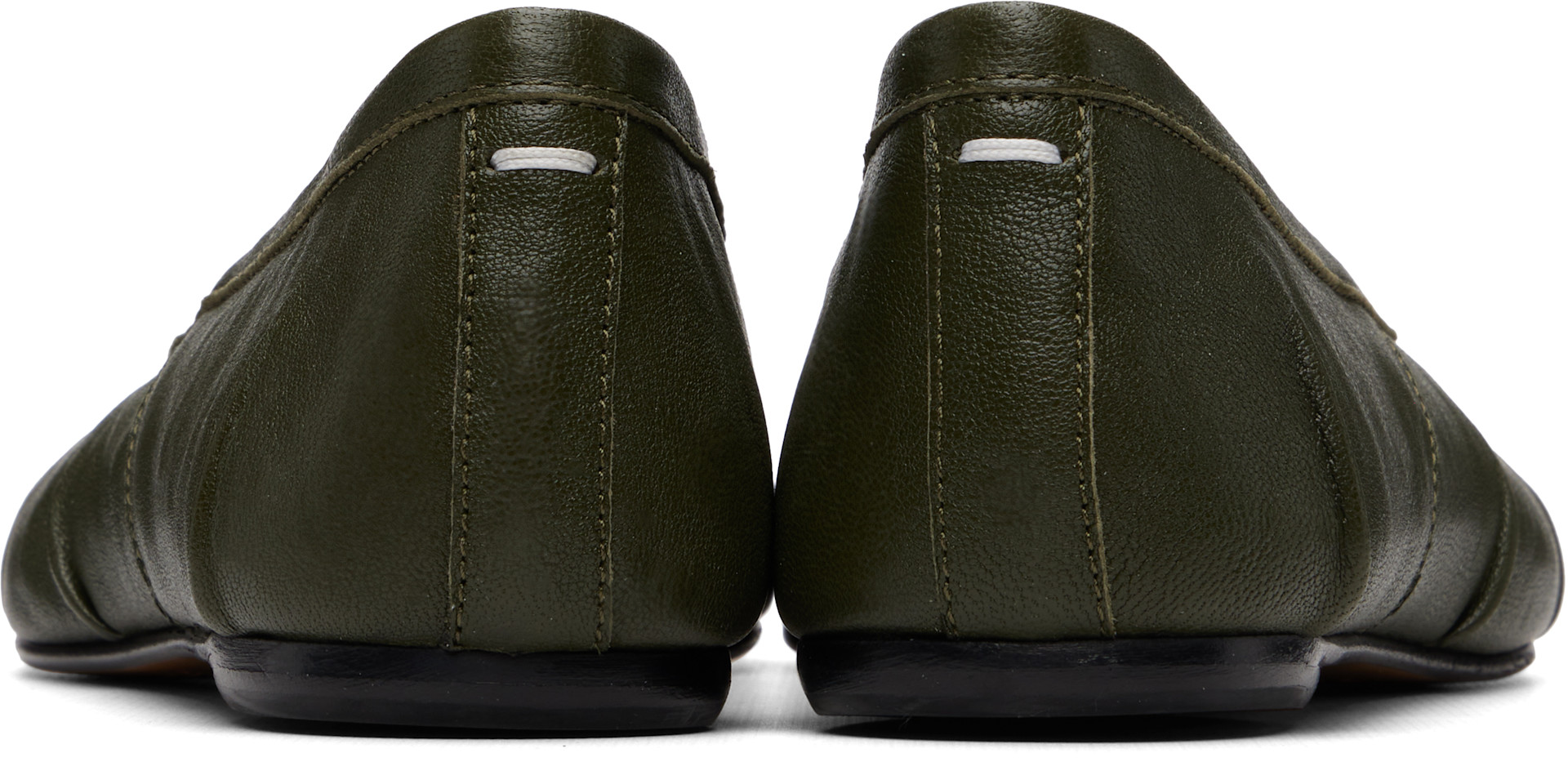 Maison Margiela: カーキ Tabi バレエシューズ | SSENSE 日本