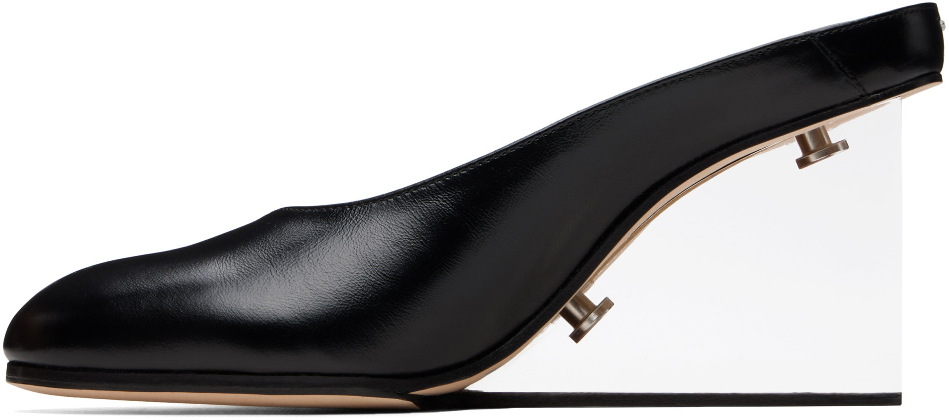 Maison Margiela - Mules à talon Plexi noires