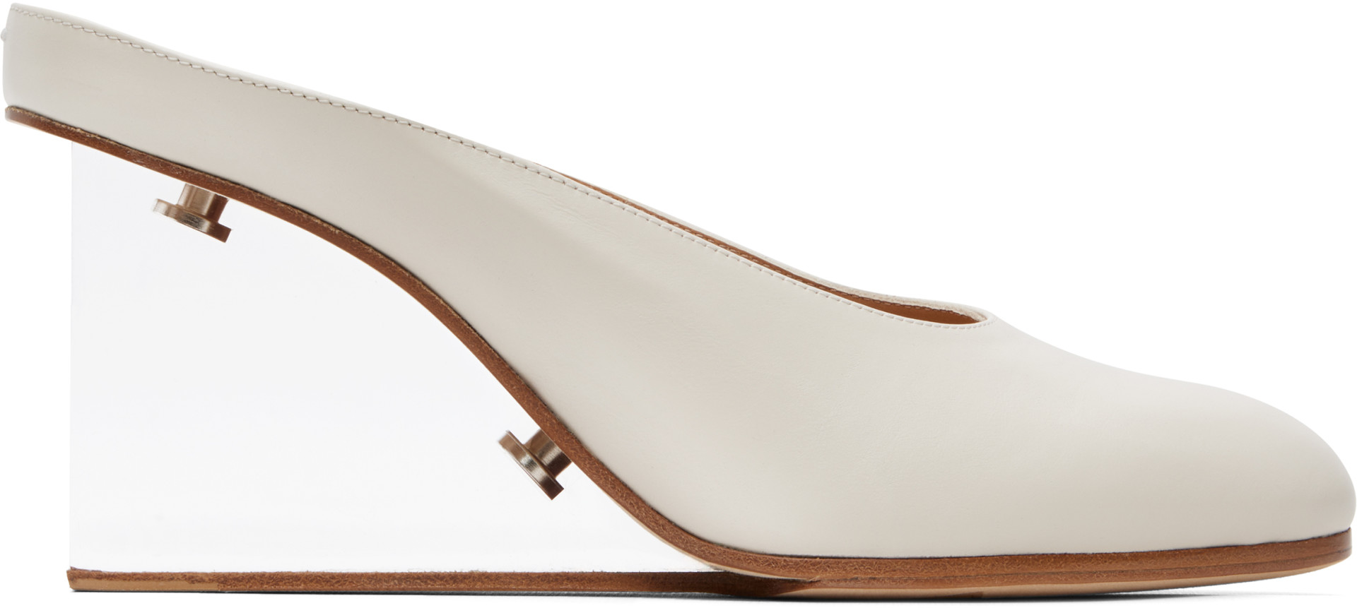 Maison Margiela - オフホワイト Plexi Pump ミュール