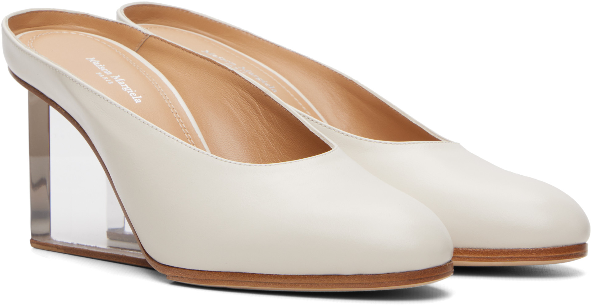 Maison Margiela - オフホワイト Plexi Pump ミュール
