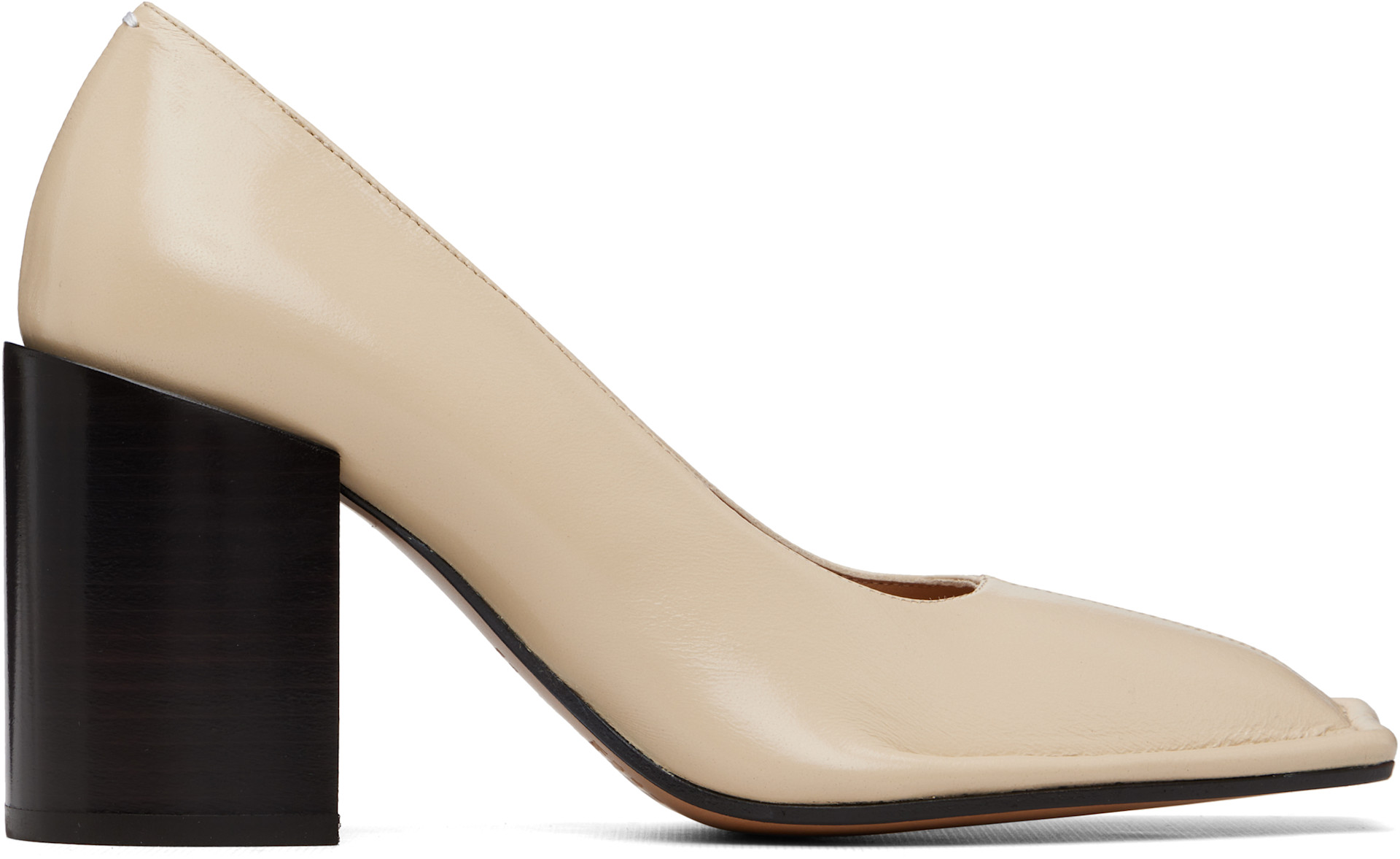 Maison Margiela - Off-White Piped Heels