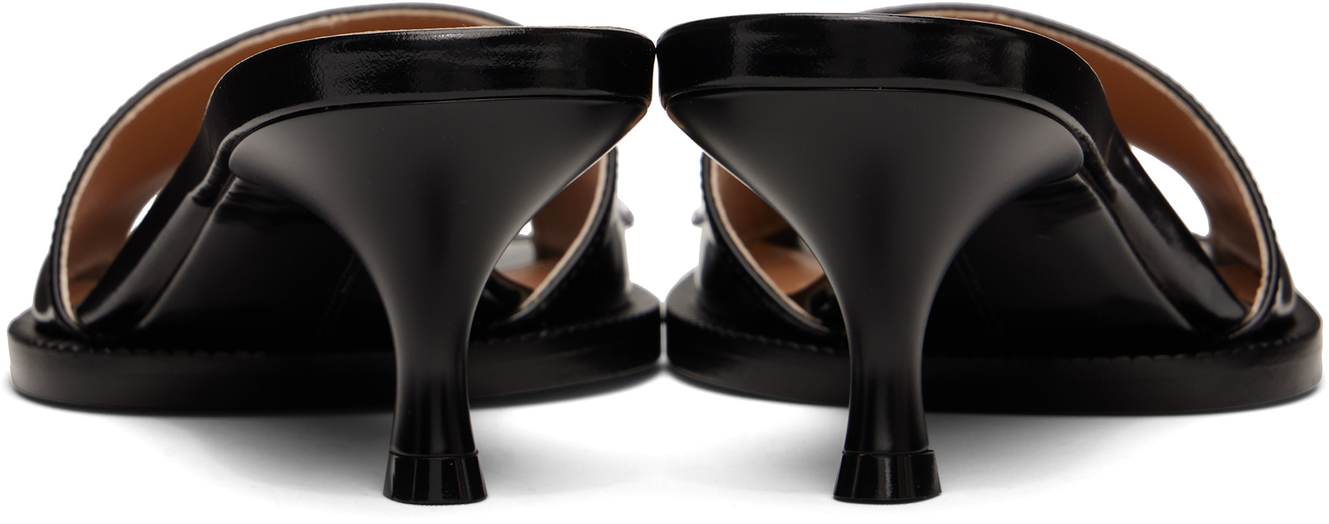 Maison Margiela: Black Tabi City Heeled Sandals | SSENSE