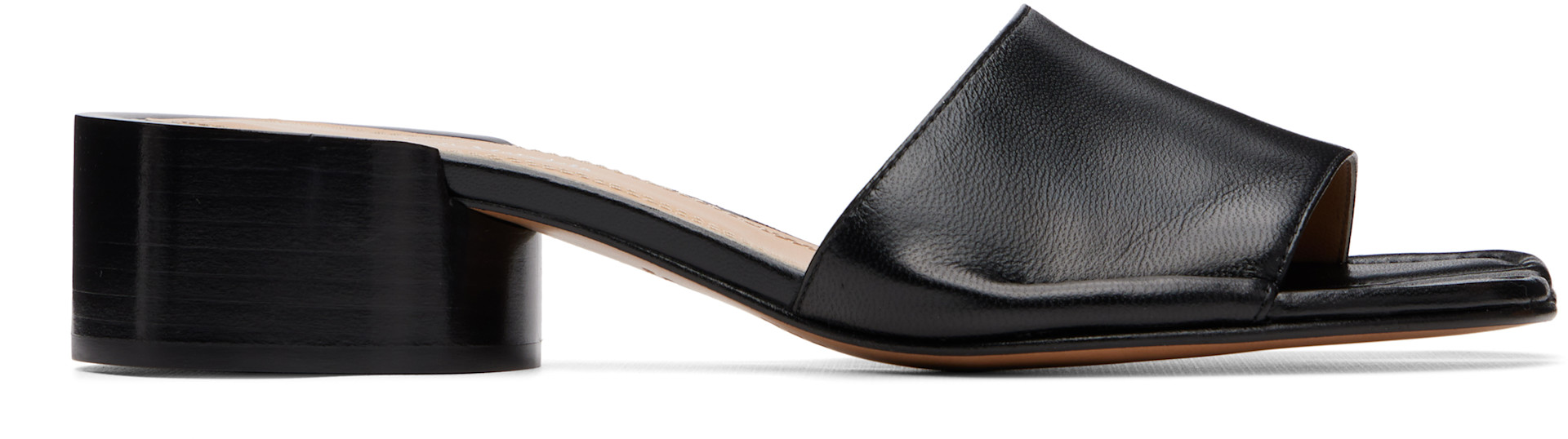 Maison Margiela: ブラック Tabi Mule ヒールサンダル | SSENSE 日本