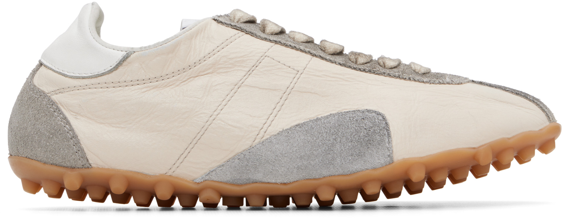 Maison Margiela: Off-White & Gray Sprinters Sneakers | SSENSE