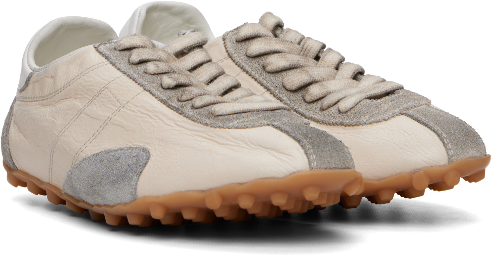 Maison Margiela - Baskets Sprinters blanc cassé et gris