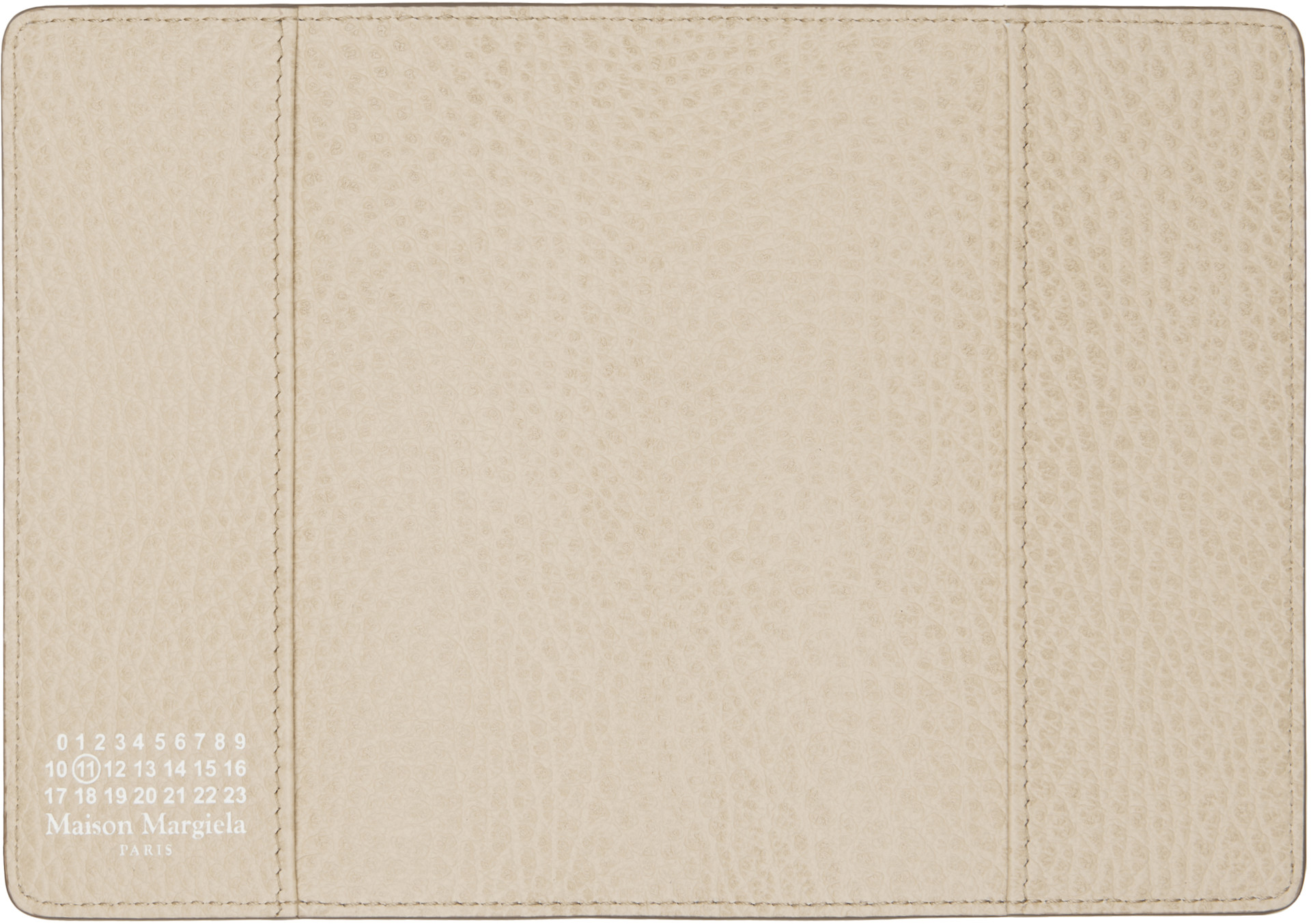 Maison Margiela: Taupe Four Stitches Passport Holder | SSENSE