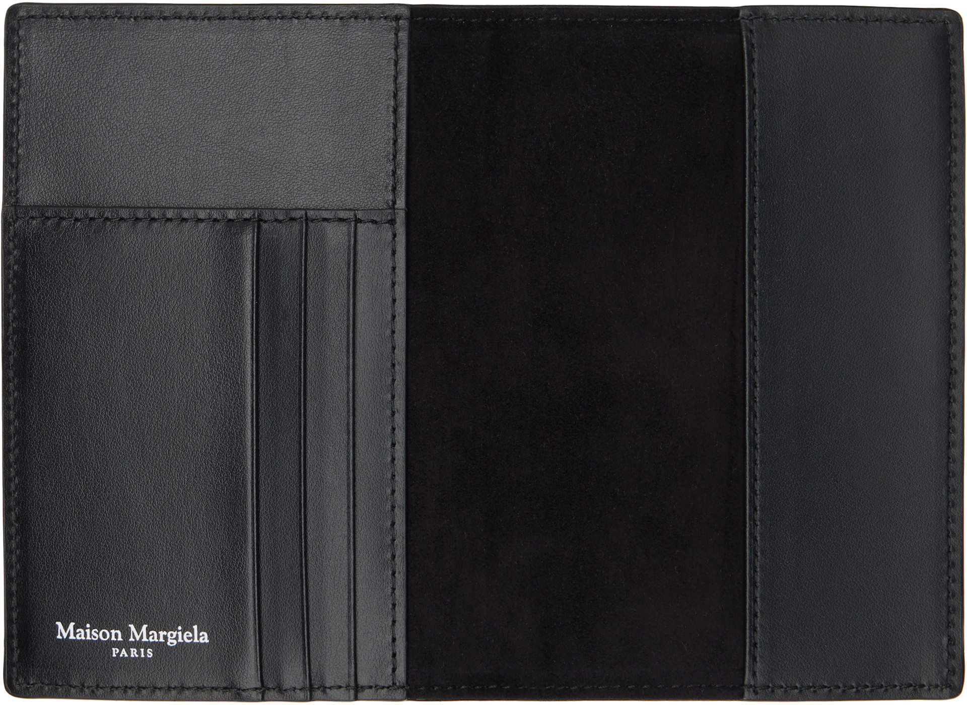 Maison Margiela ブラック ケース Maison Margiela: ブラック レザー パスポートケース | SSENSE 日本