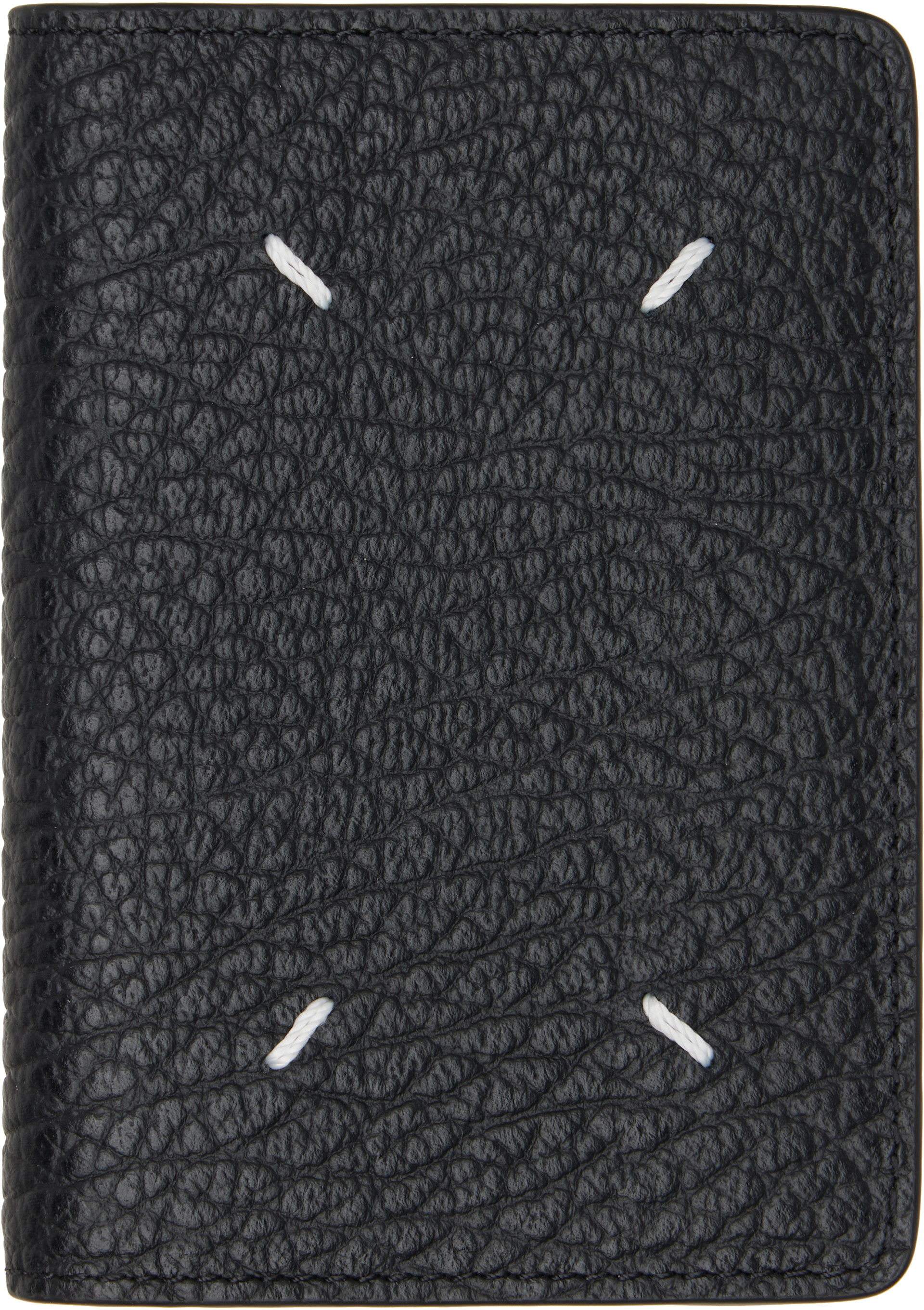 Maison Margiela: Black Four Stitches Card Holder | SSENSE