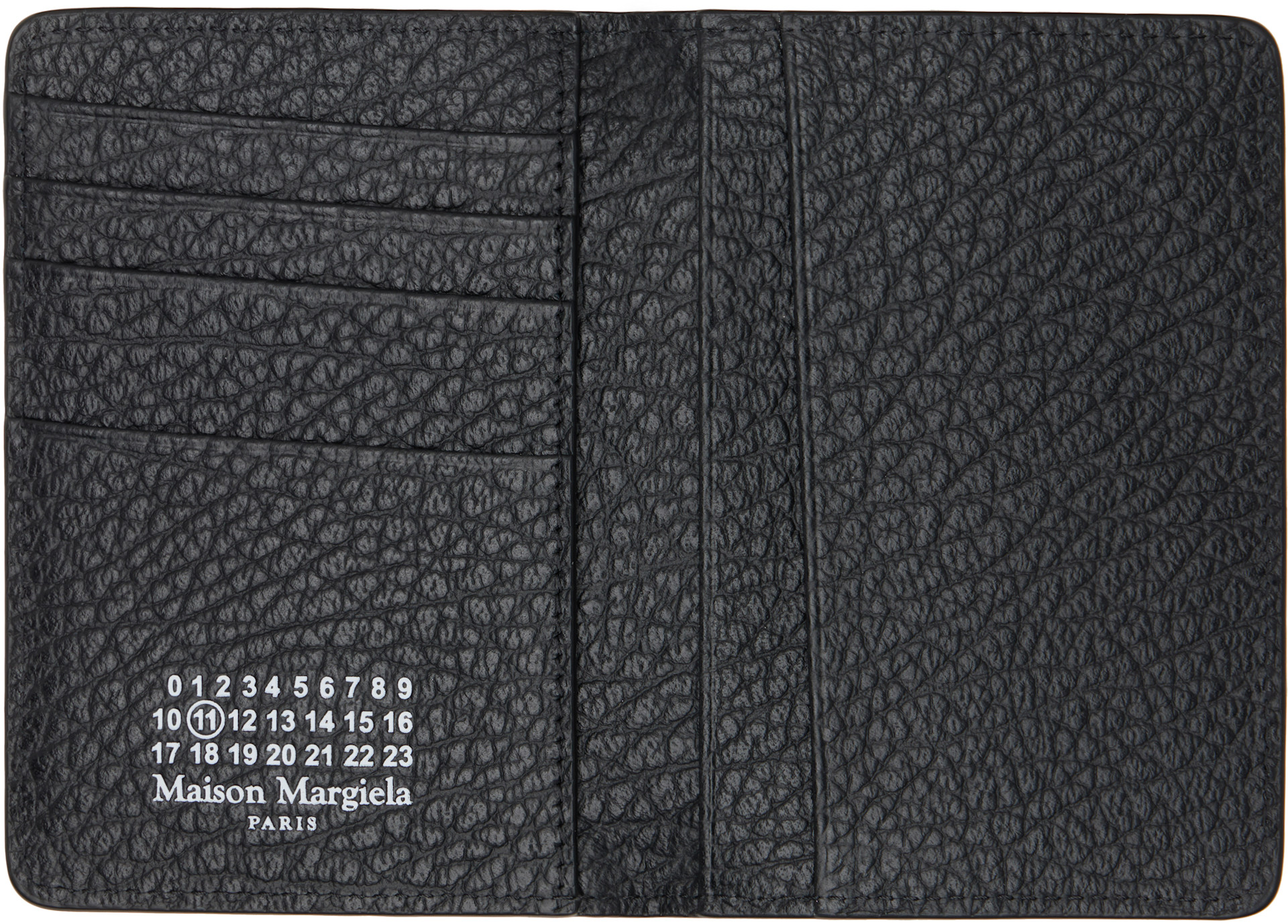 Maison Margiela: ブラック Four Stitches カードケース | SSENSE 日本