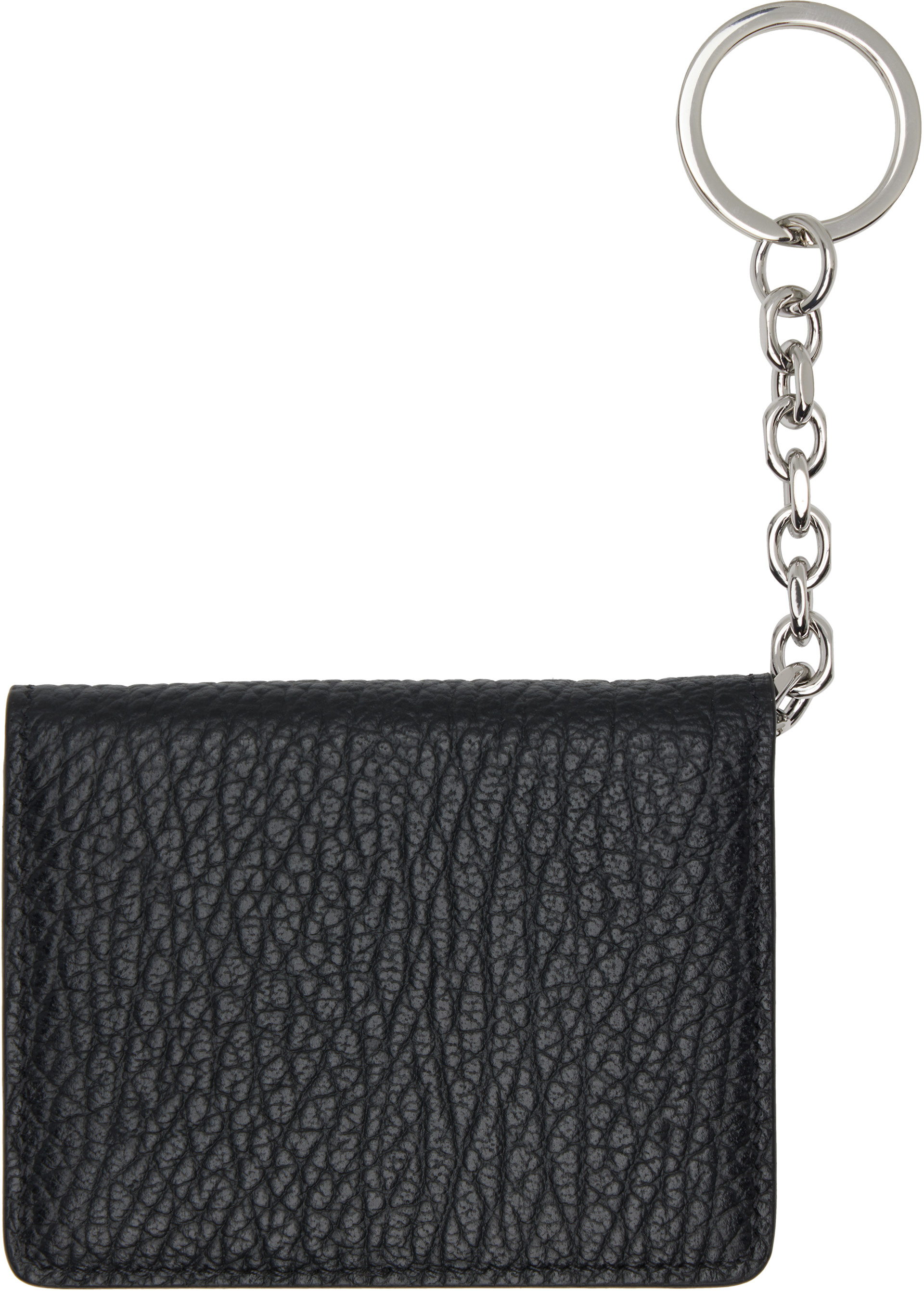 Maison Margiela: Black Four Stitches Keyring Card Holder | SSENSE