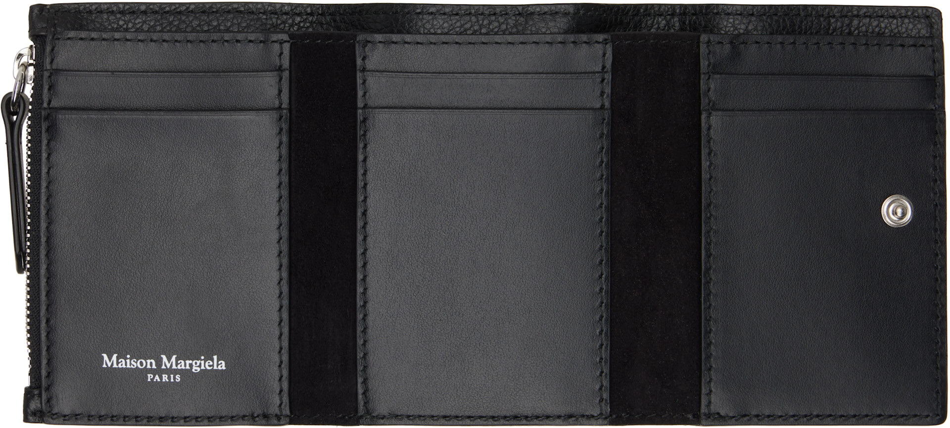 Maison Margiela - Black Four Stitches Trifold Wallet