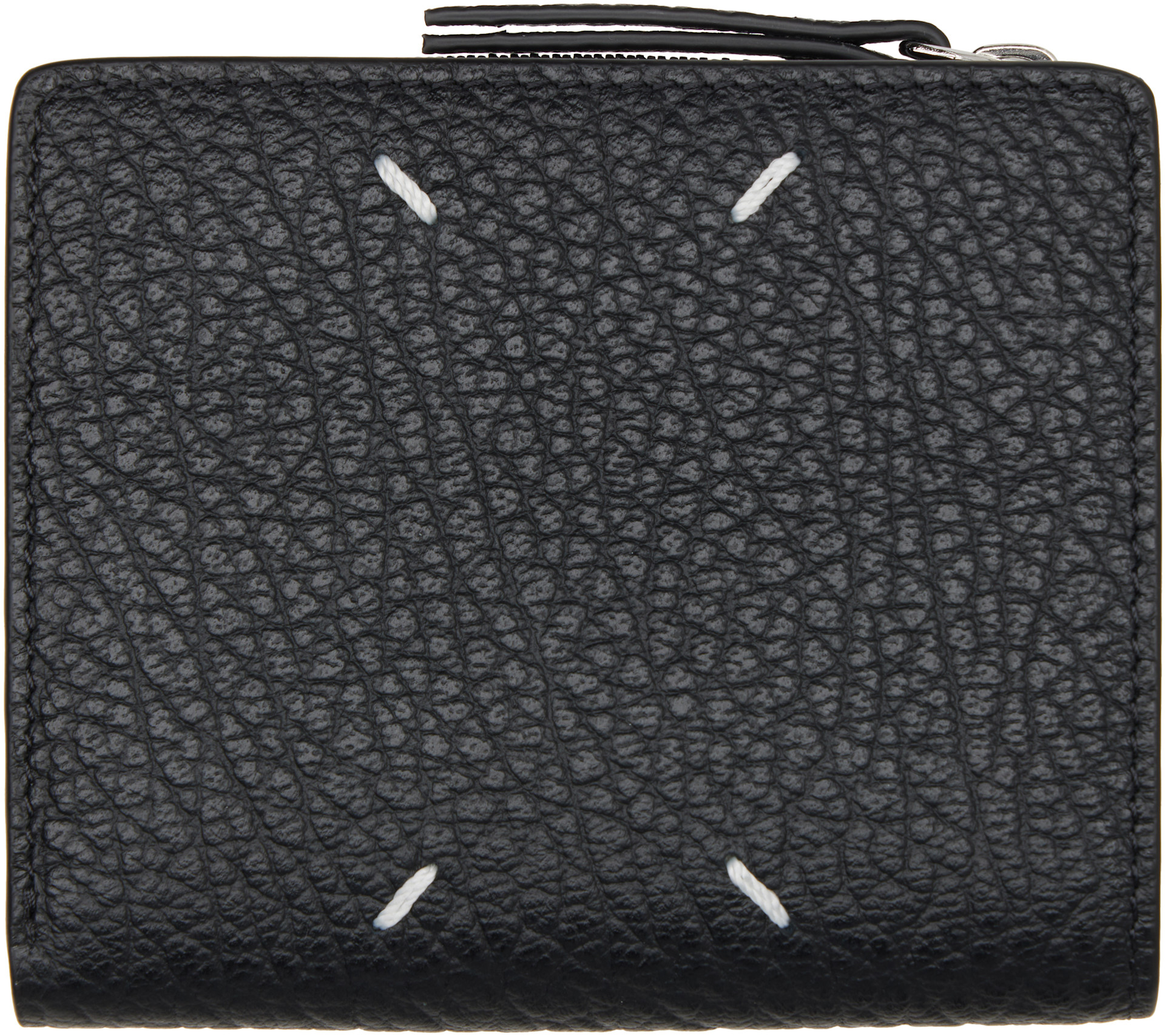 sovereignty 財布　Maison Margiela Maison Margiela: Black Four Stitches Wallet | SSENSE