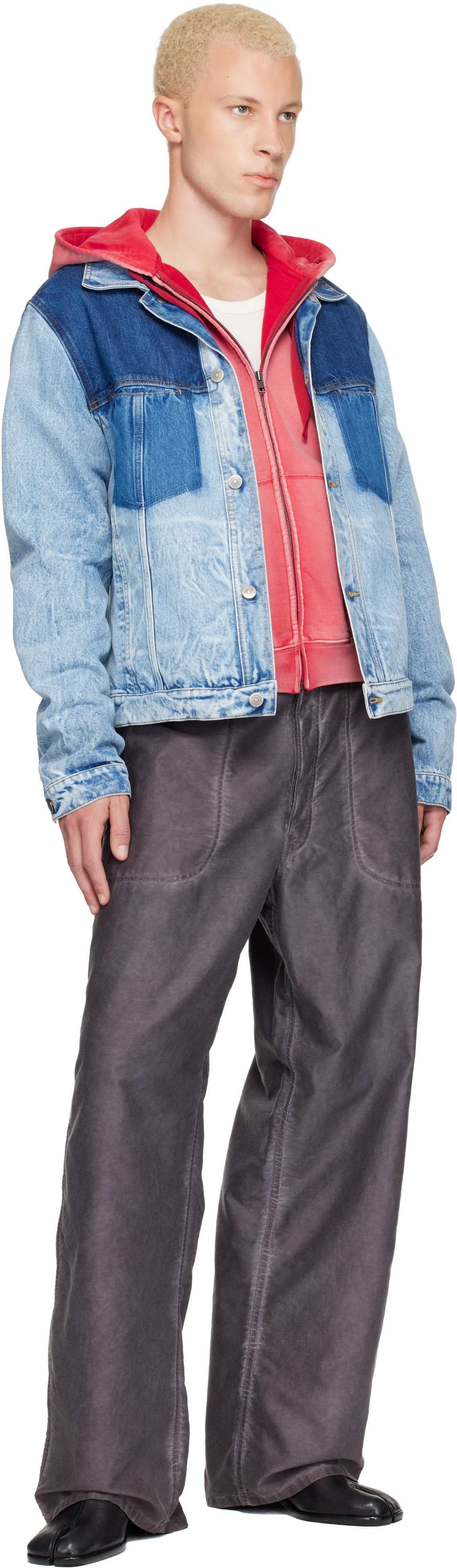 Maison Margiela - Blue Patchwork Denim Jacket