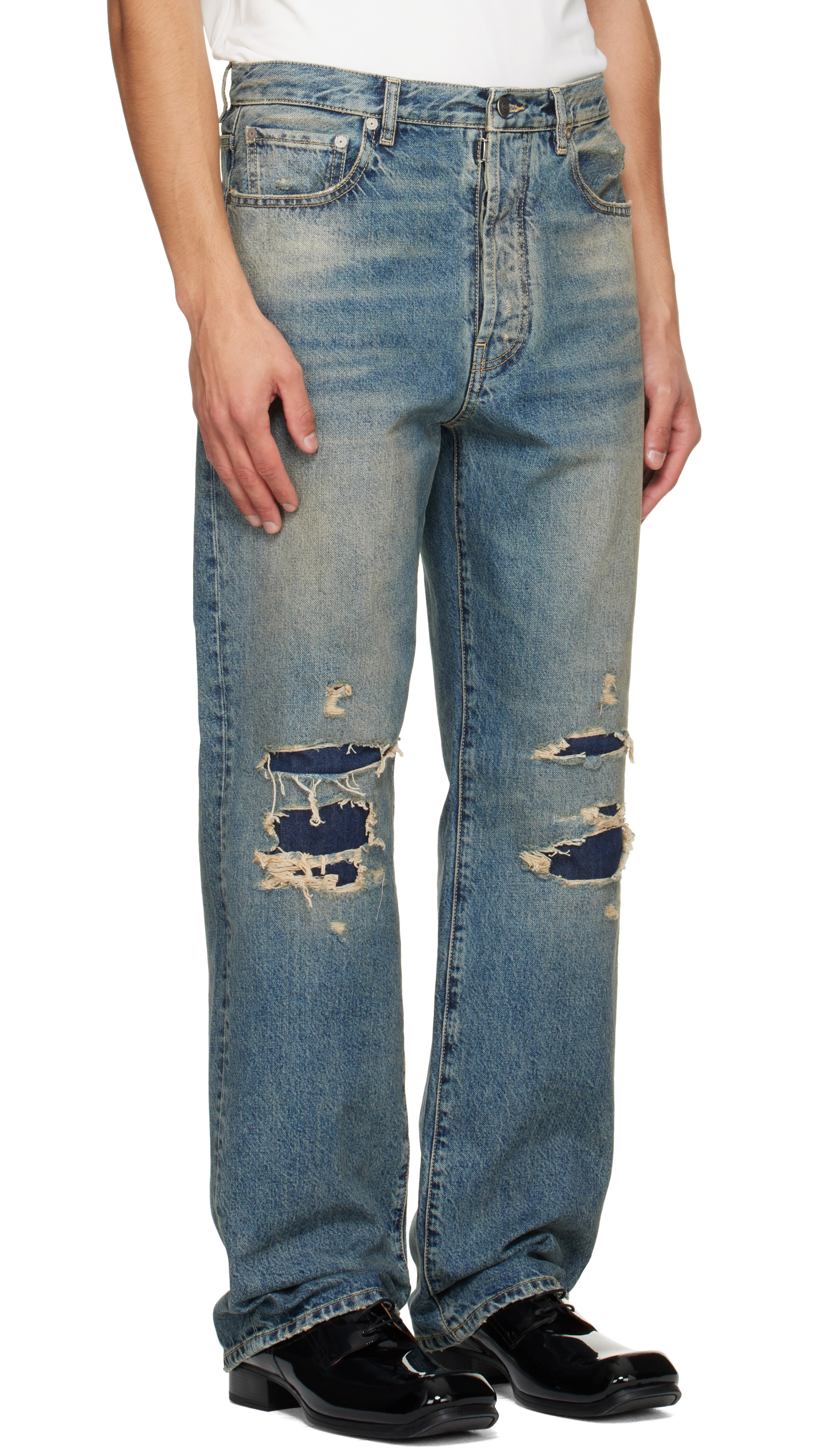 Maison Margiela - Blue Distressed Denim Jeans