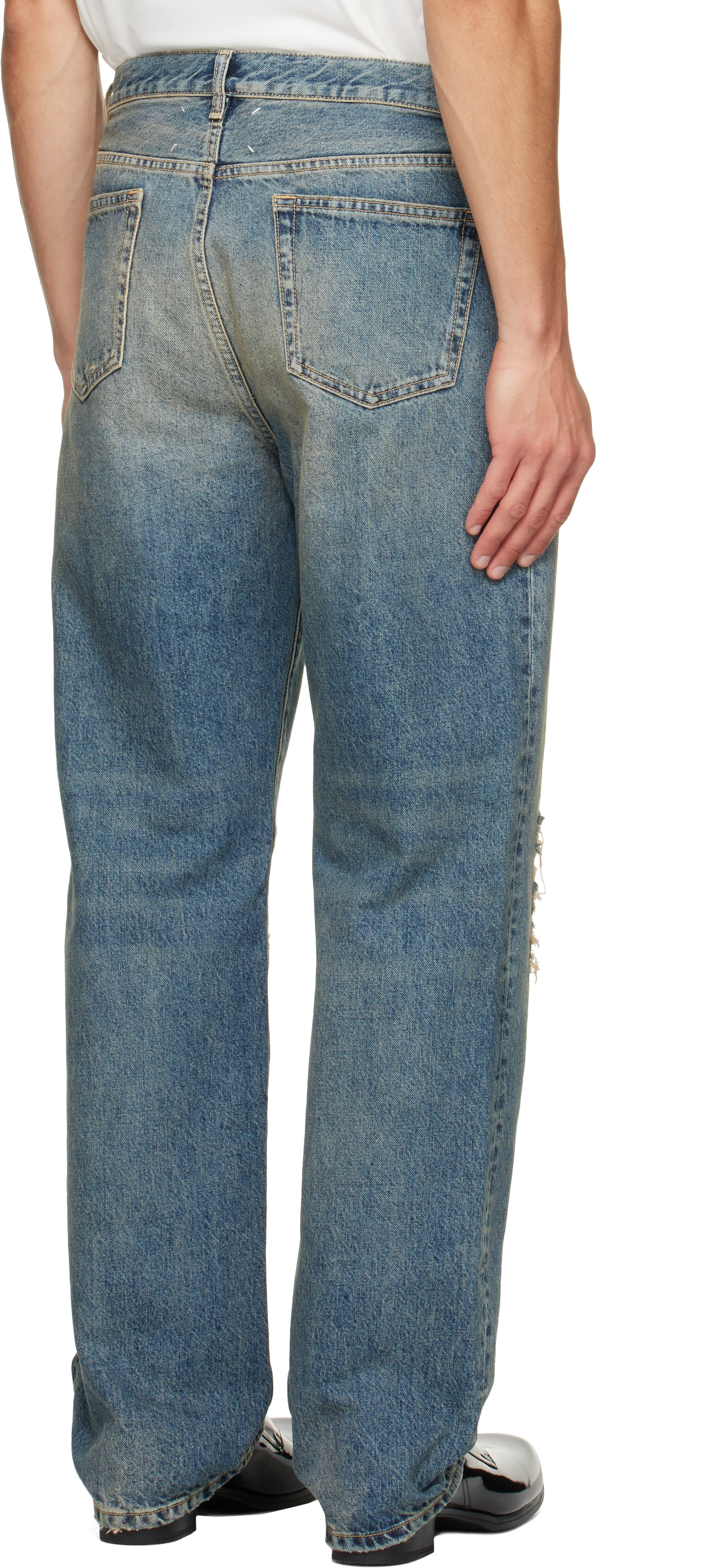 Maison Margiela - Blue Distressed Denim Jeans