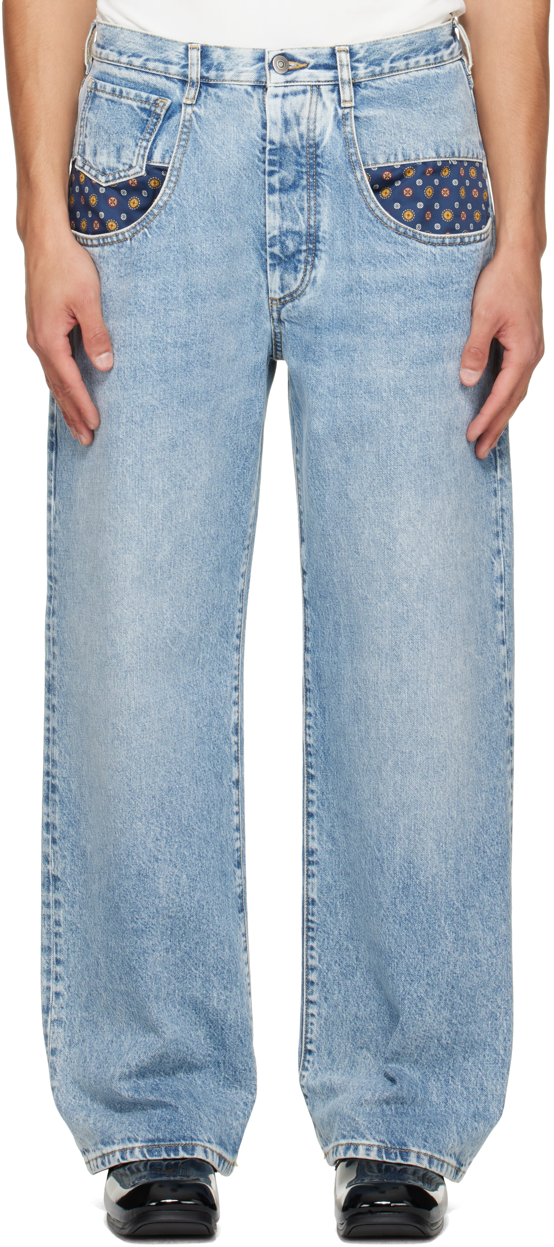Maison Margiela - Blue Stone Bleached Denim Jeans