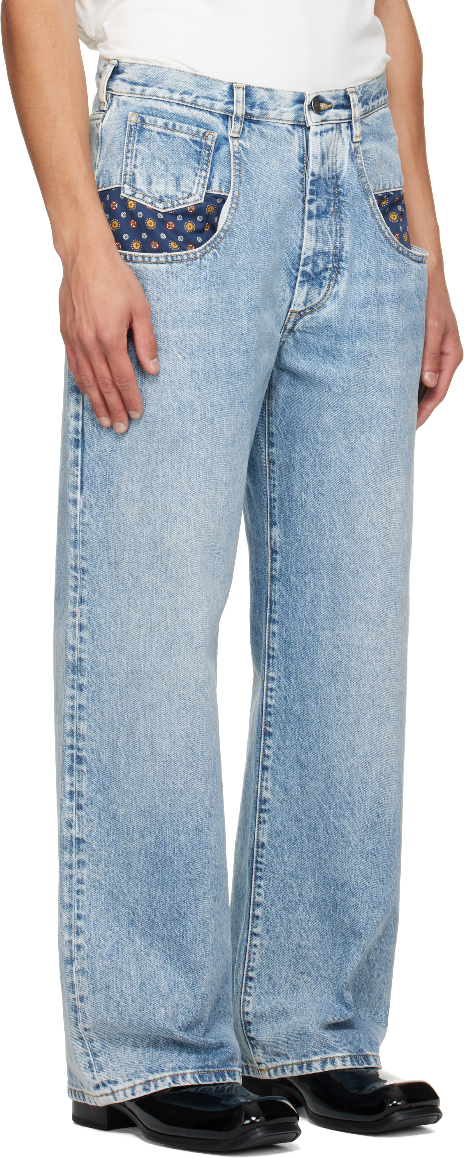 Maison Margiela - Blue Stone Bleached Denim Jeans