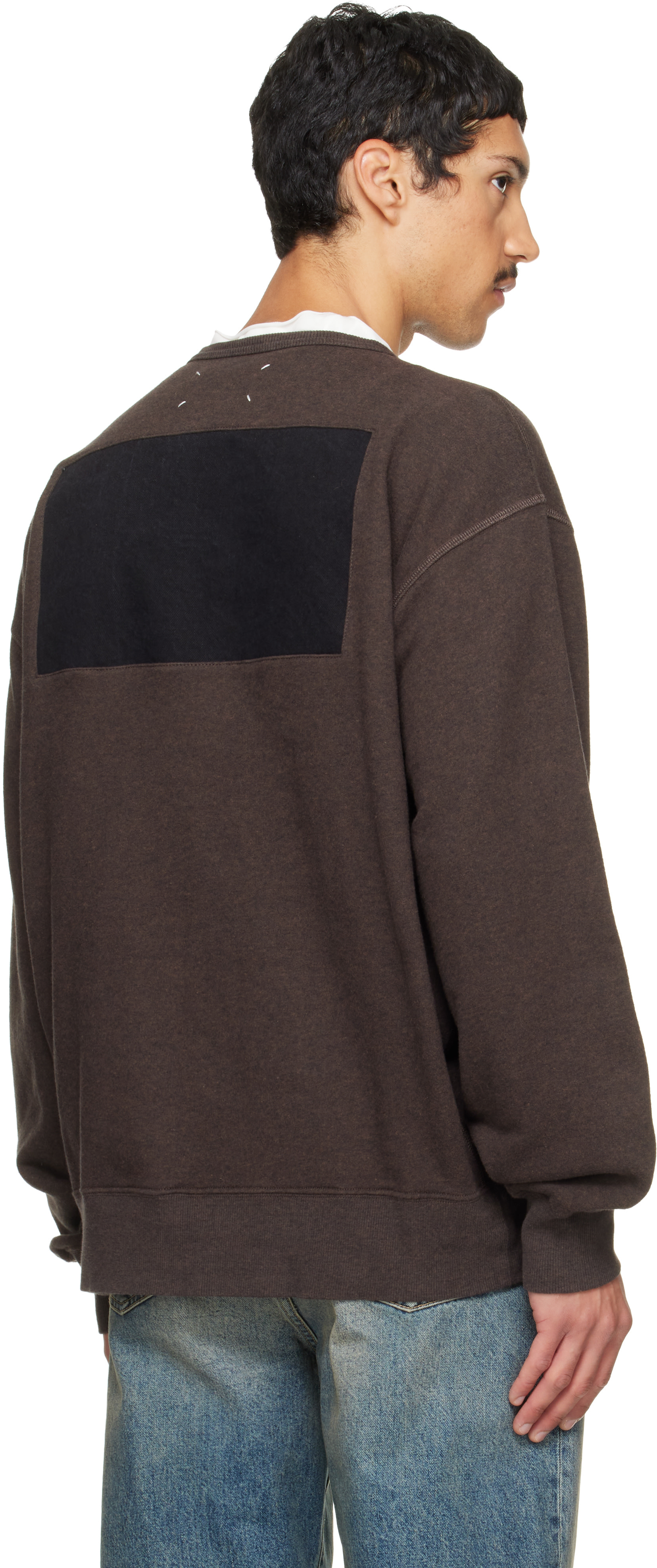 Maison Margiela - Brown Panel Sweatshirt
