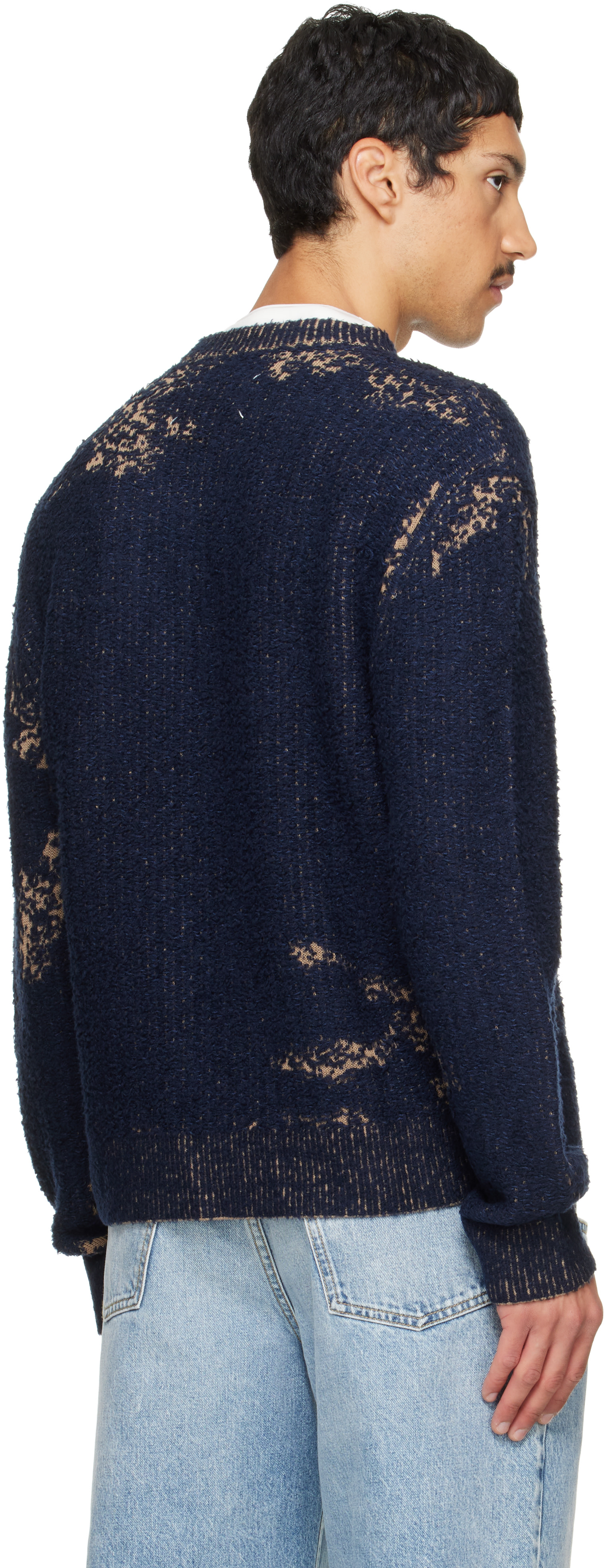 Maison Margiela - ネイビー Acid Knit セーター