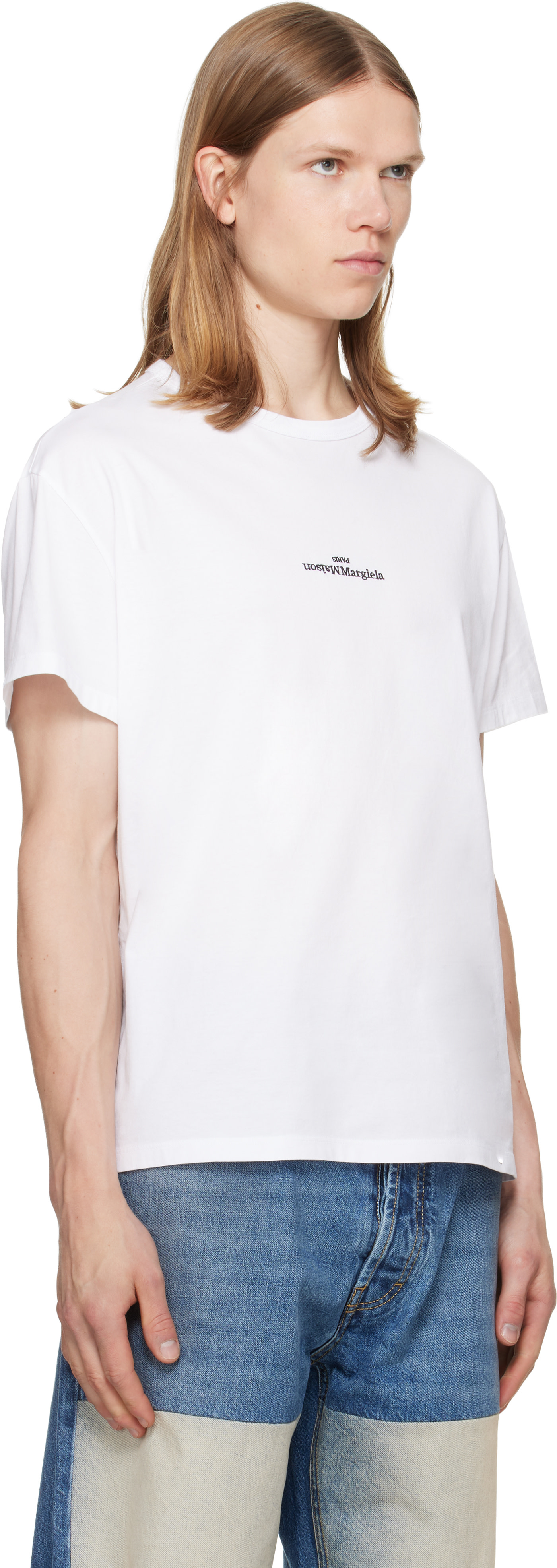 Maison Margiela - White Distorted Logo T-shirt