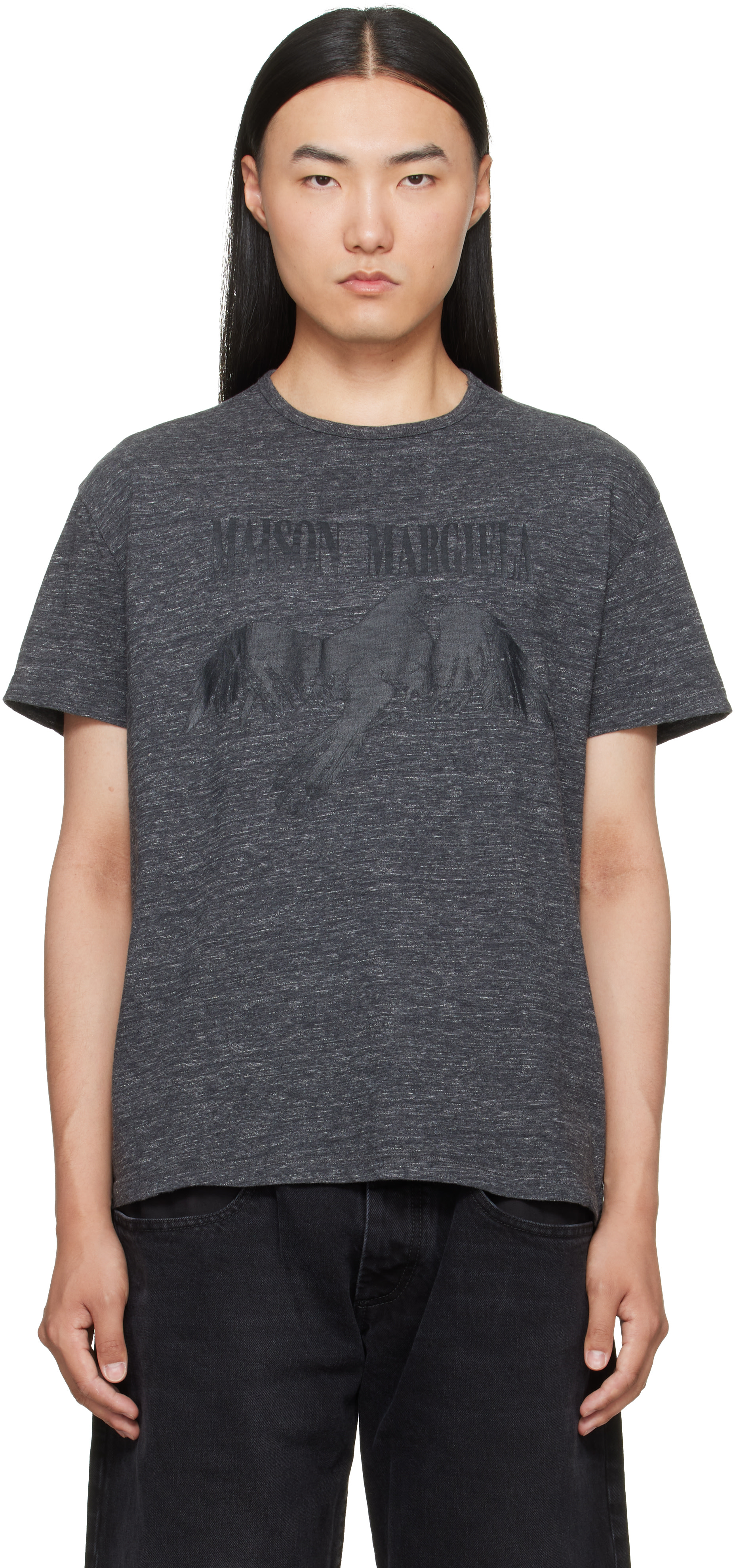 Maison Margiela Tシャツ ダークグレー Maison Margiela: Gray Cotton T-shirt | SSENSE Canada