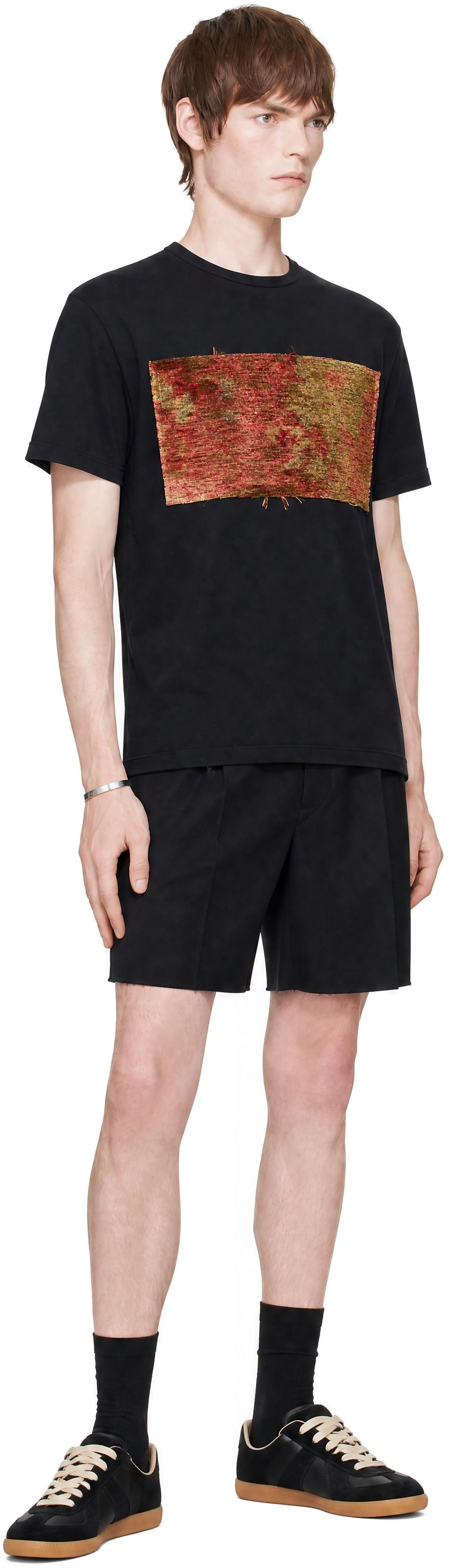 Maison Margiela - Black Tapestry Patch T-shirt