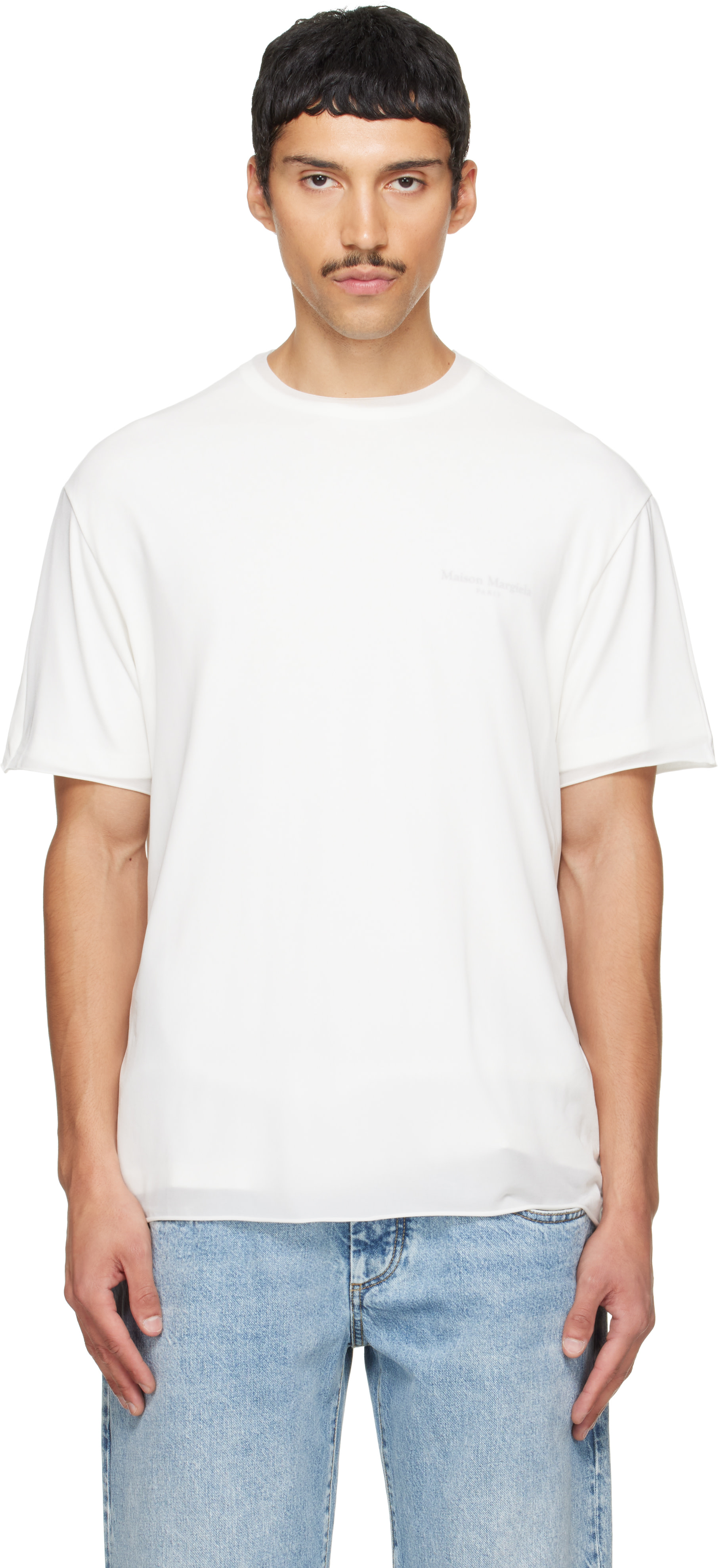 Maison Margiela: White Fusion Double T-shirt | SSENSE