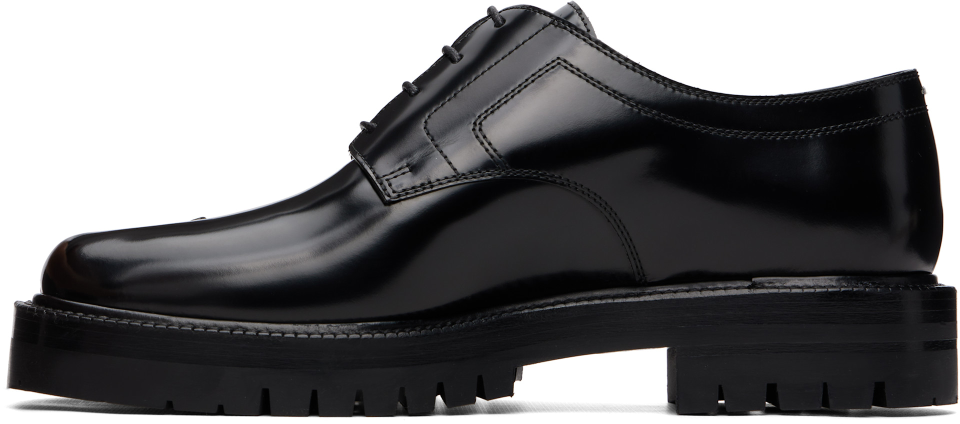 Maison Margiela - Black Tabi Lace-Up Derbys