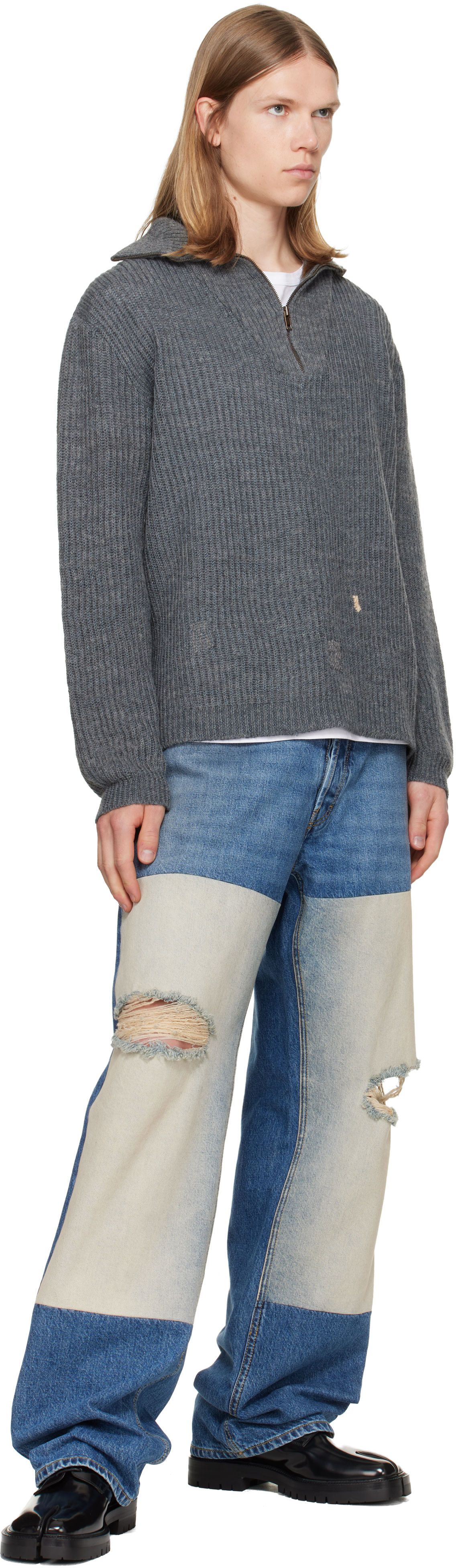 Maison Margiela - Black Tabi Lace-Up Derbys