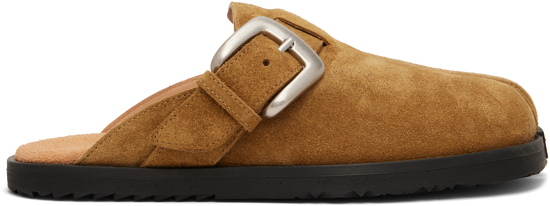 Maison Margiela: Tan Tabi Daily Mule Loafers | SSENSE