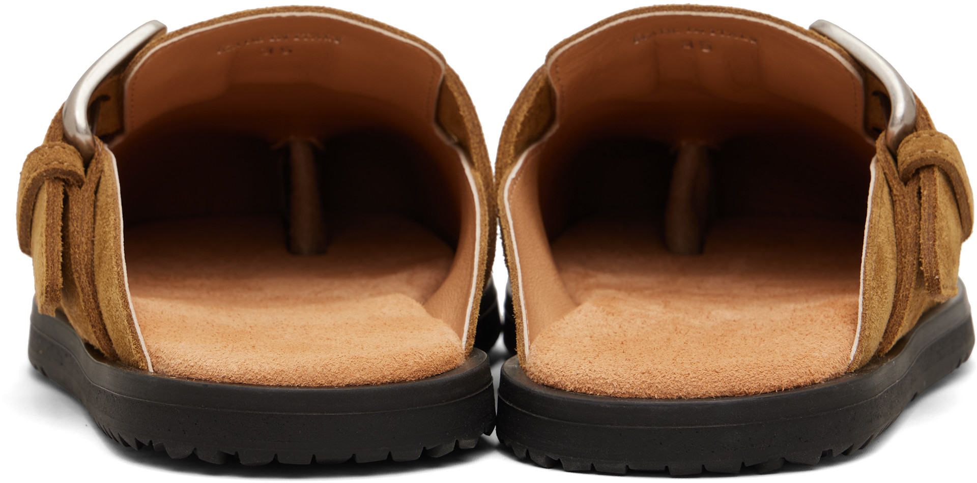 Maison Margiela: Tan Tabi Daily Mule Loafers | SSENSE