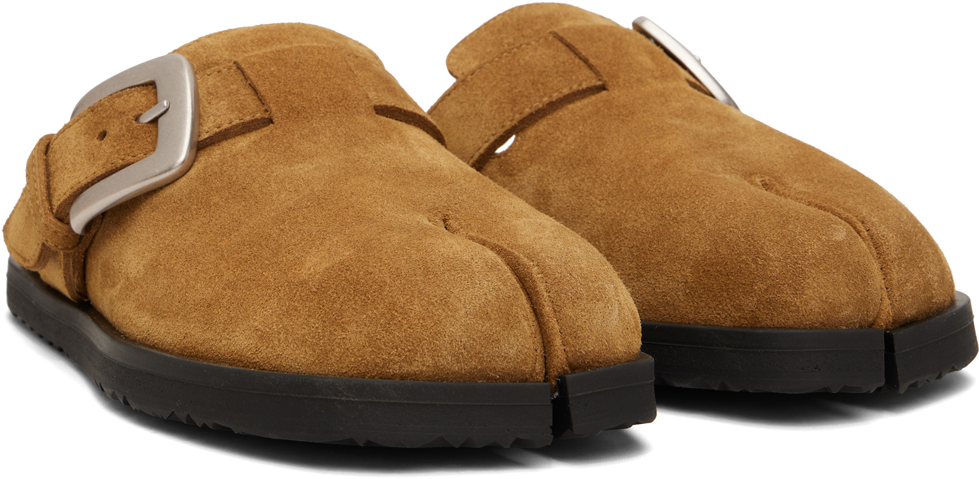 Maison Margiela: Tan Tabi Daily Mule Loafers | SSENSE
