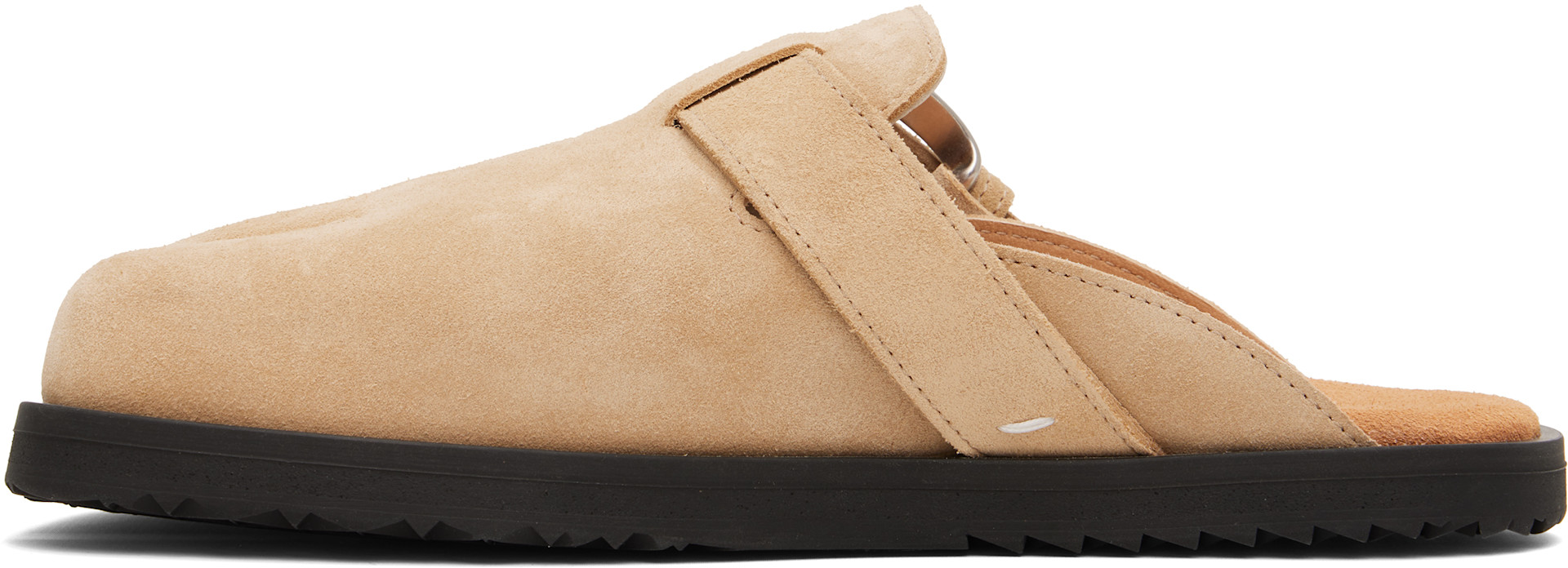 Maison Margiela: ベージュ Tabi Daily スリッポン | SSENSE 日本