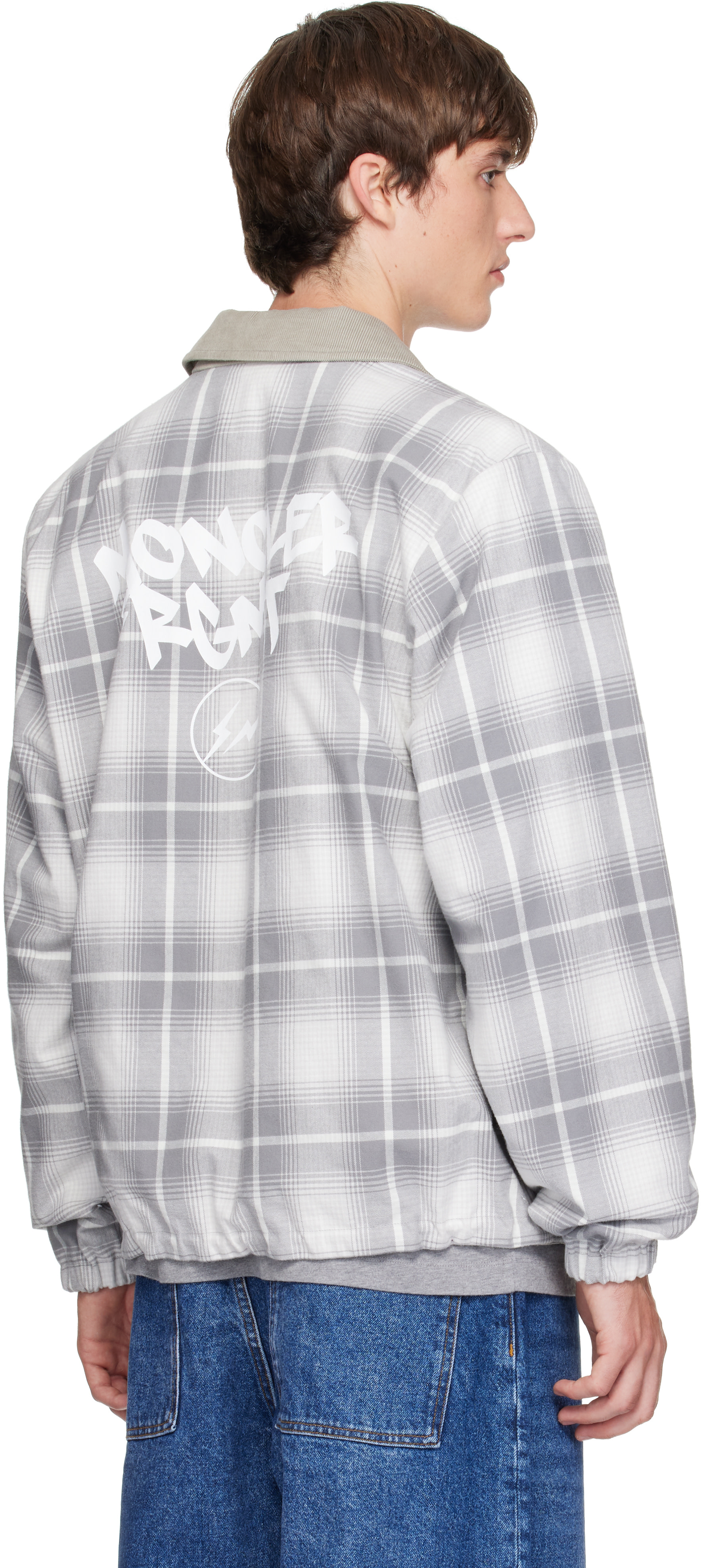 Moncler Genius: Moncler x Fragment Gray Ryūha Reversible Shirt