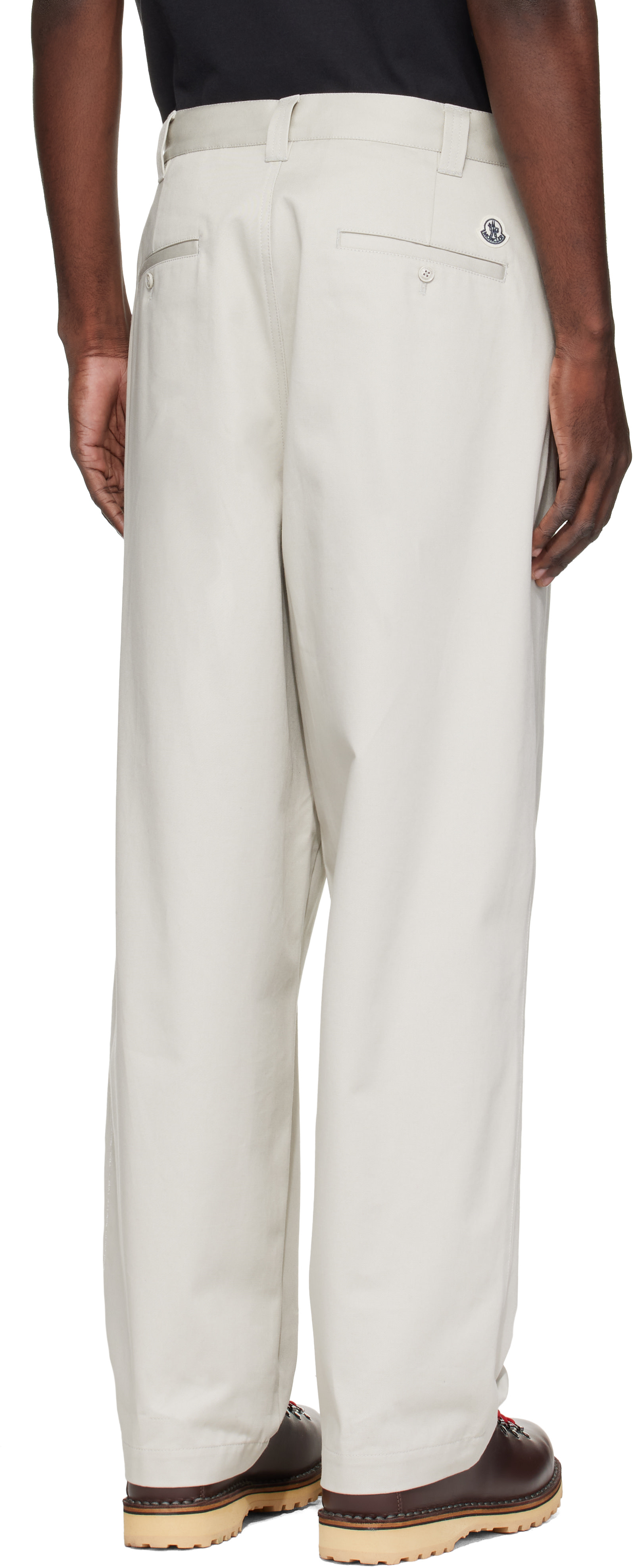 Moncler Genius: Moncler x FRGMT Gray Cotton Gabardine Trousers