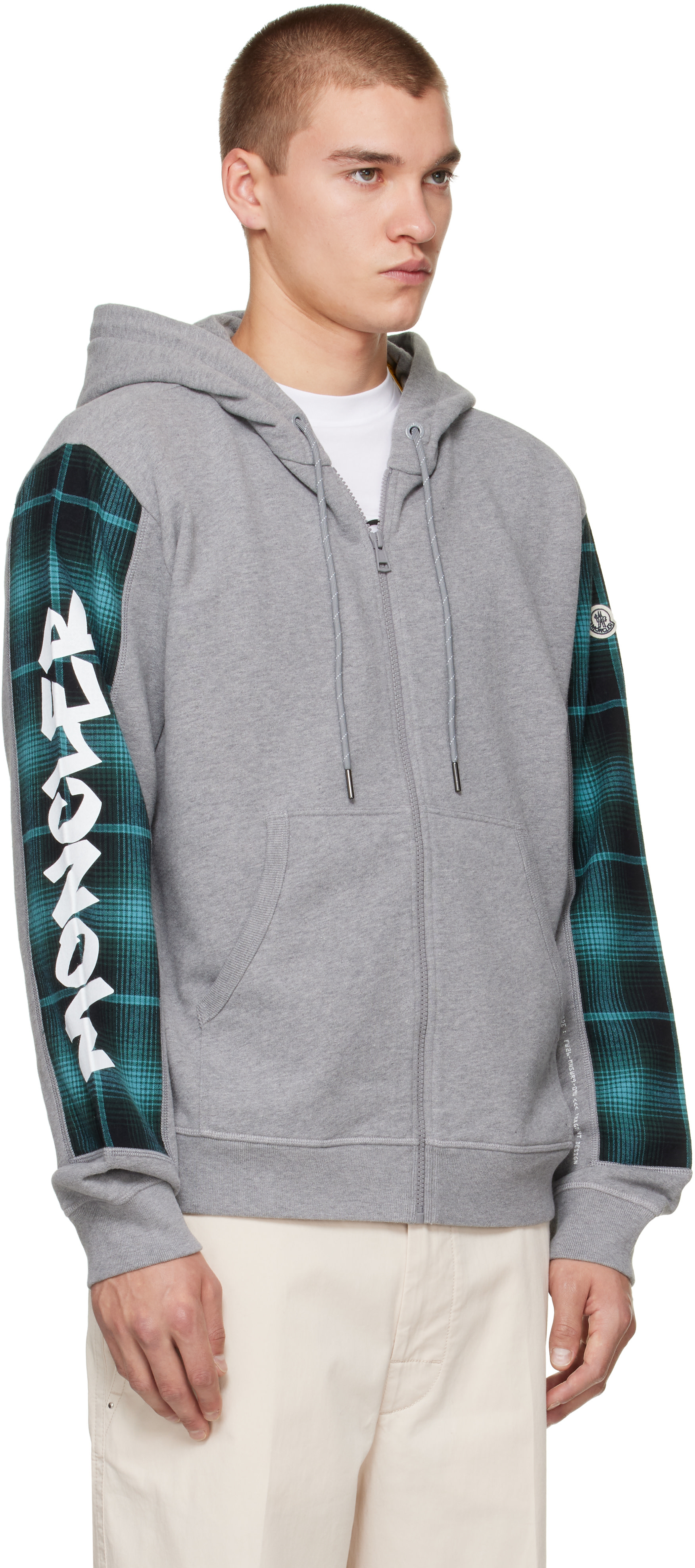 gucci MONCLER ジップアップパーカー グレー メンズMサイズ Moncler Genius: Moncler x Fragment グレー ジップアップフーディ