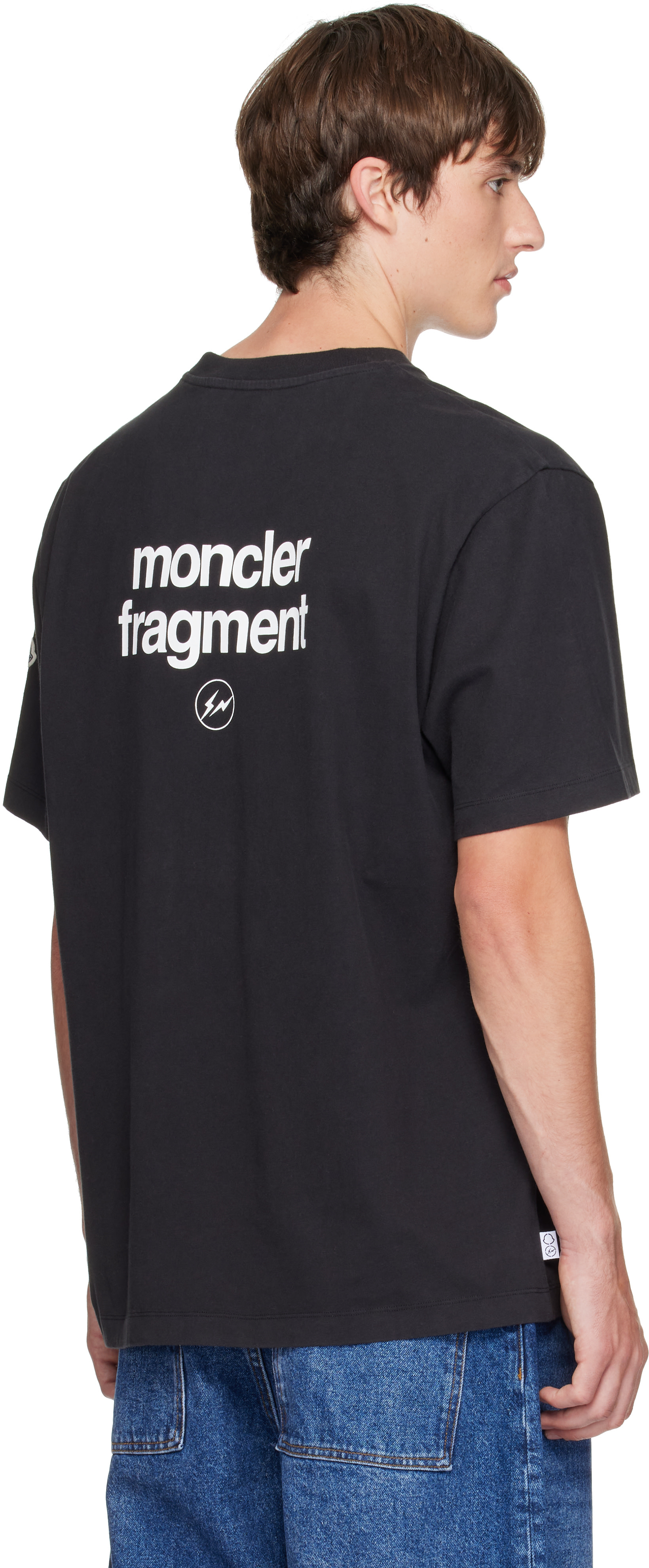 MONCLER GENIUS FRAGMENT モンクレール TEE Moncler Genius: Moncler x Fragment Black Short Sleeve T-shirt | SSENSE